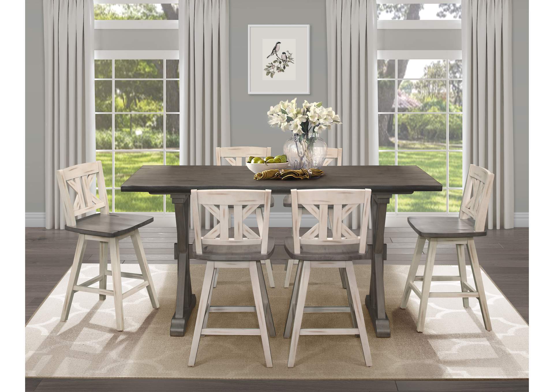 Amsonia Swivel Counter Height Chair image 6