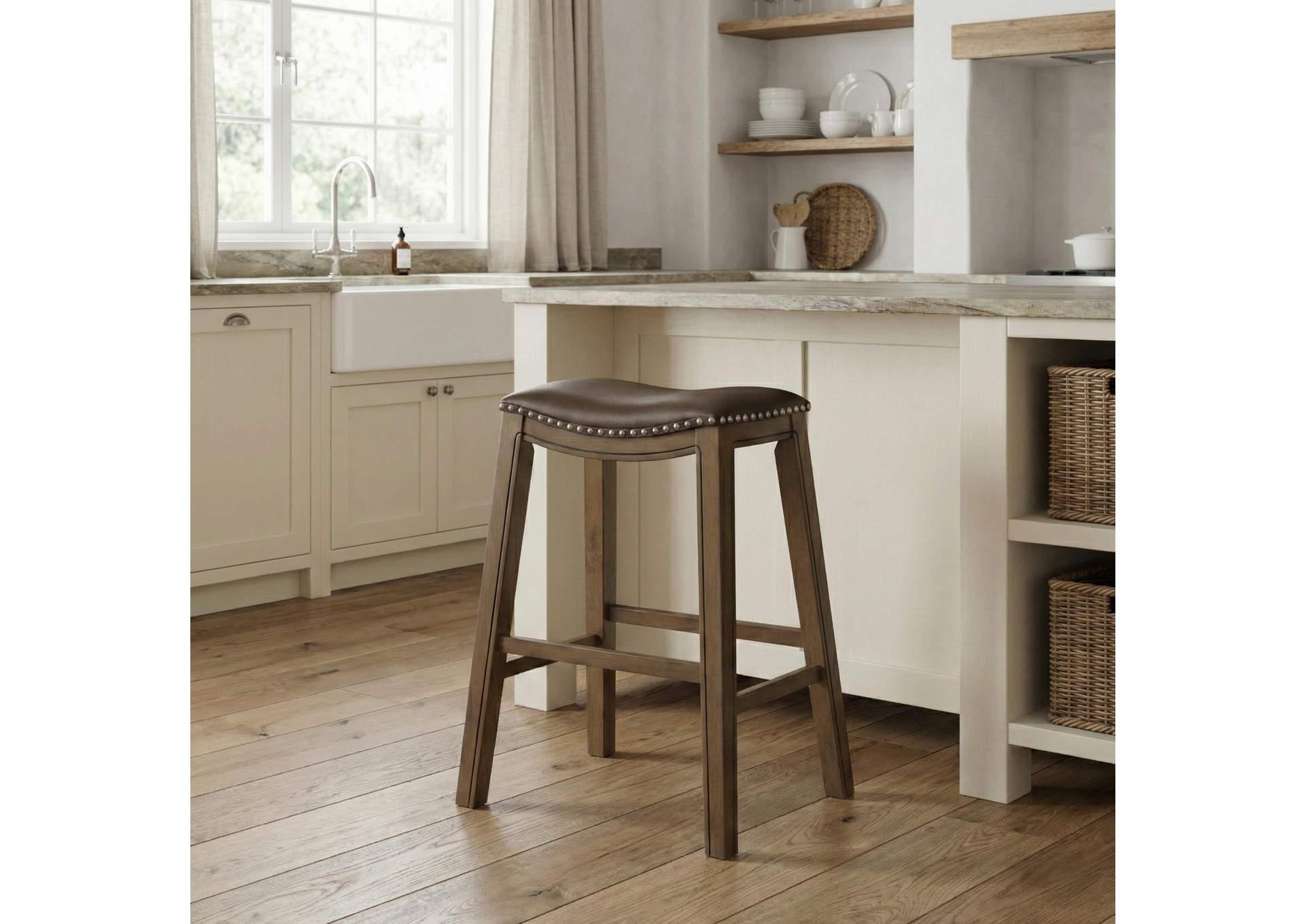 Ordway 29 Pub Height Stool, Brown image 10