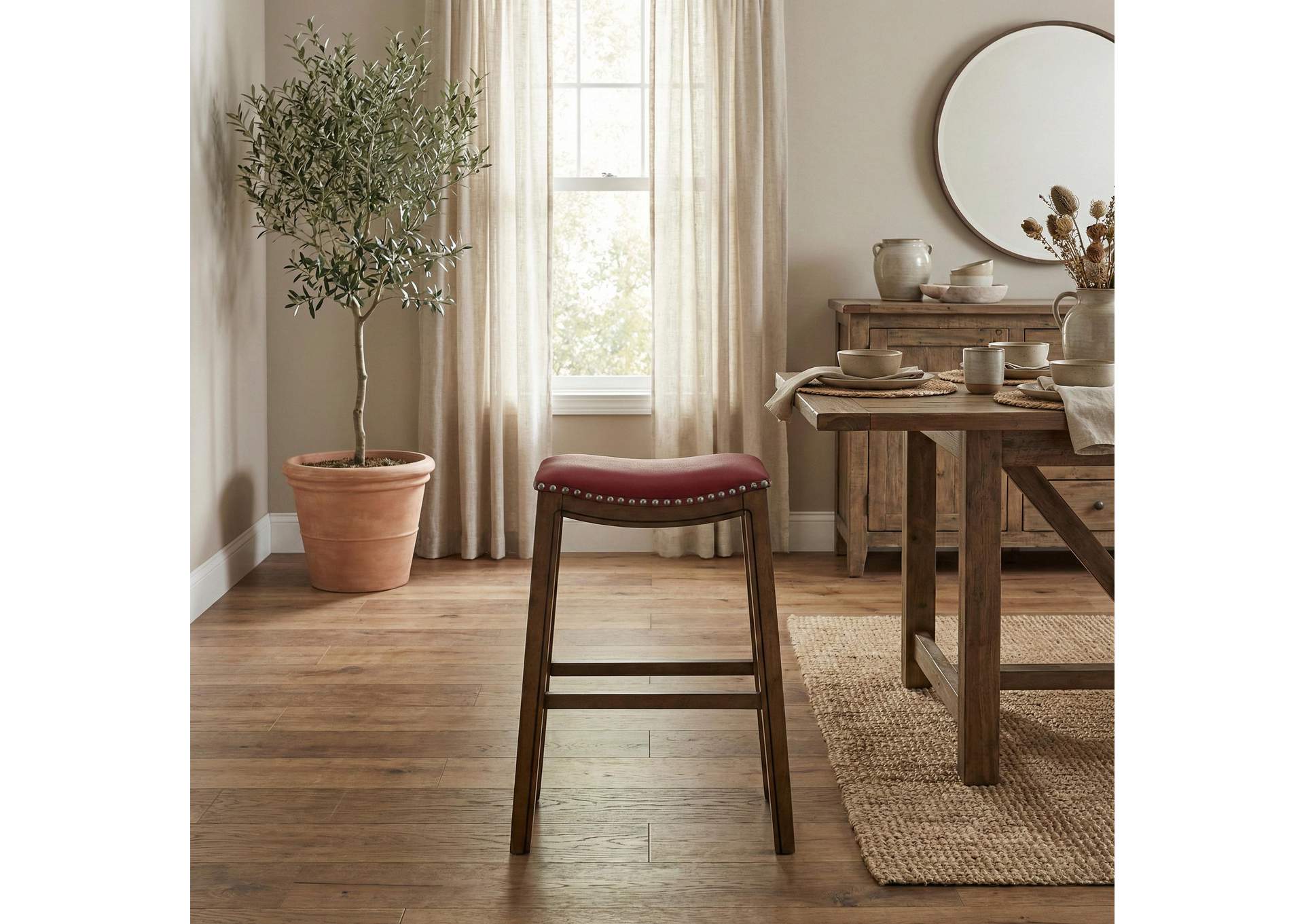 Ordway 29 Pub Height Stool, Red image 8