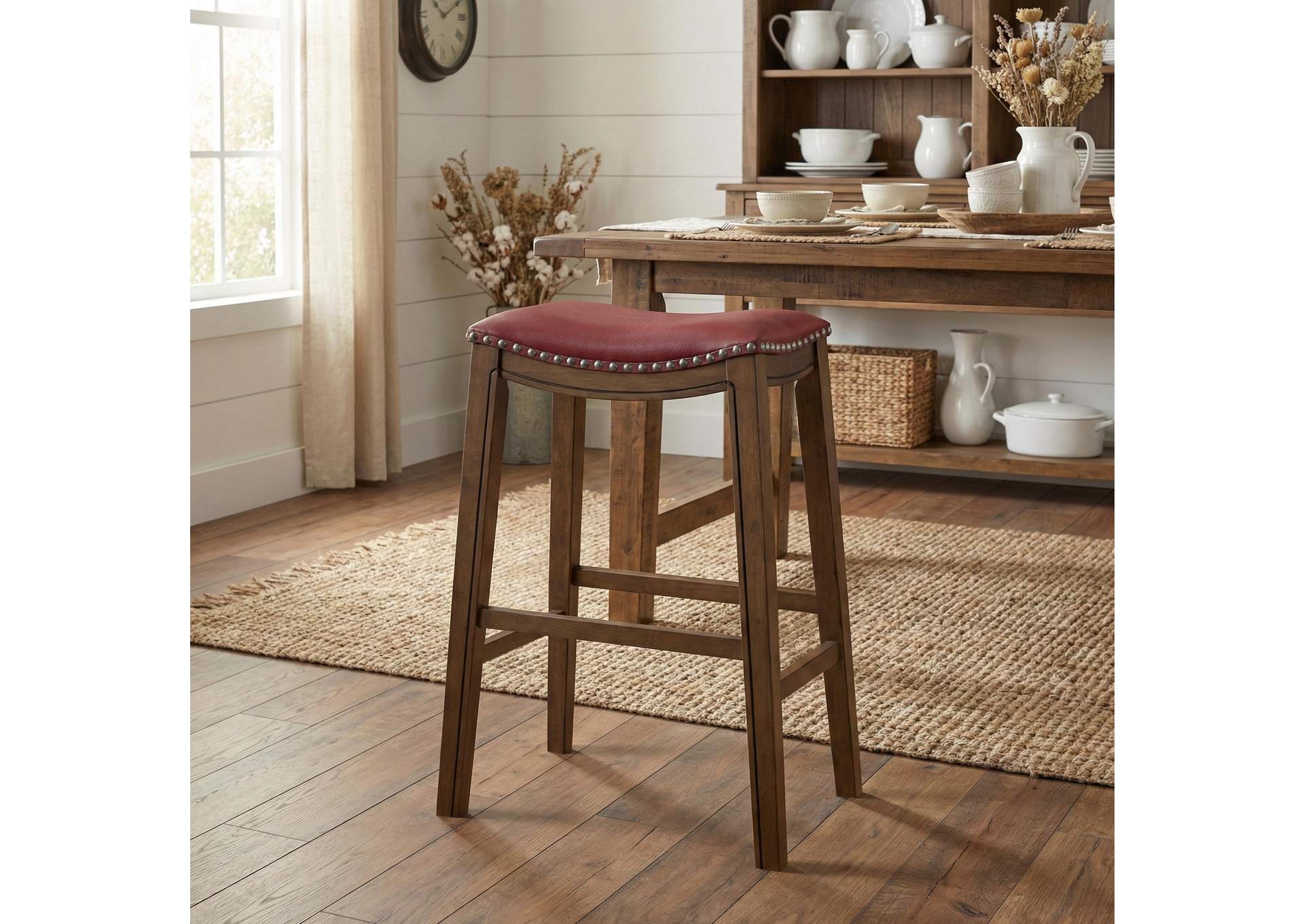 Ordway 29 Pub Height Stool, Red image 11
