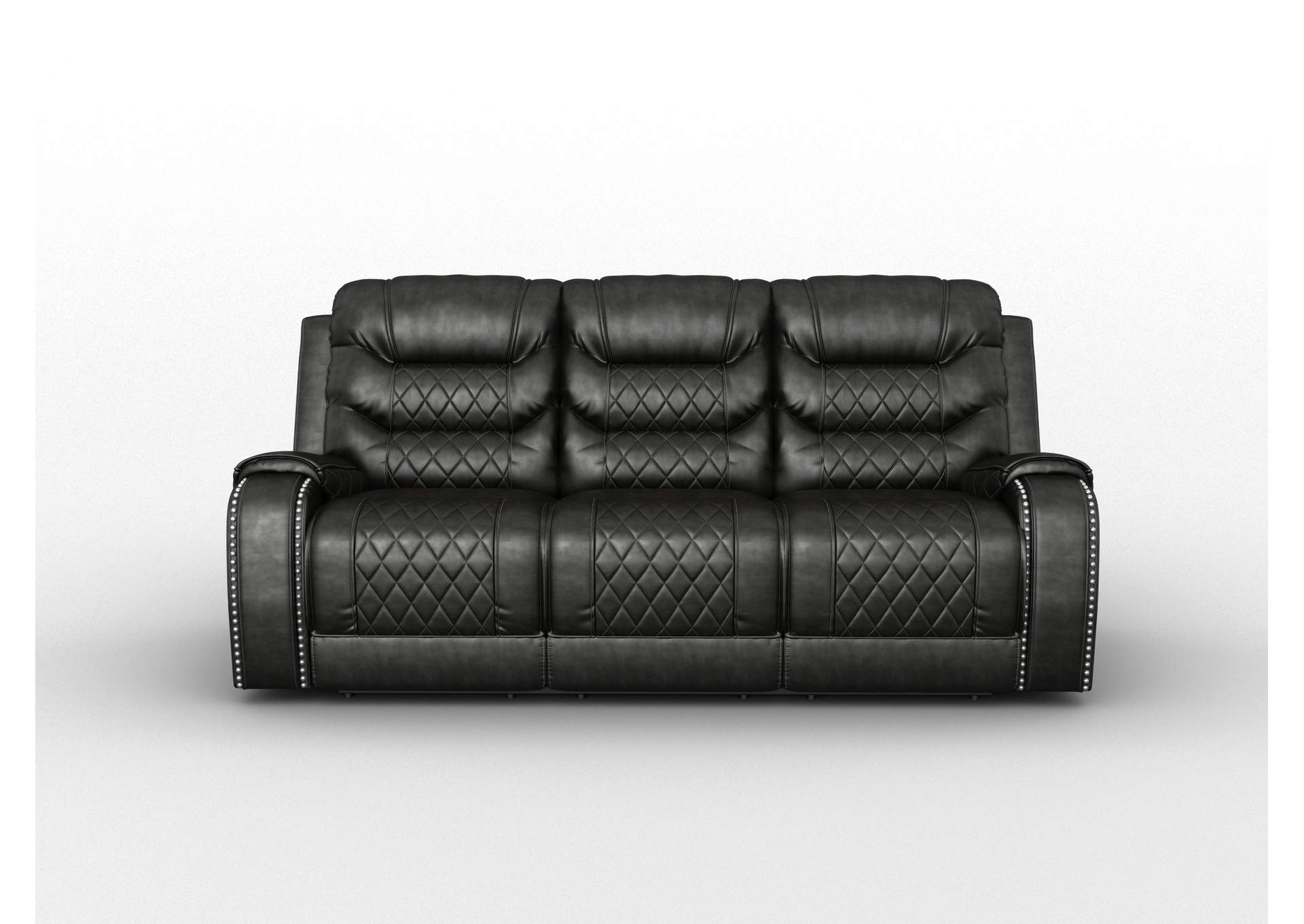 Putnam Power Double Reclining Sofa with Center Drop-Down Cup Holders, Receptacles and USB Ports image 1
