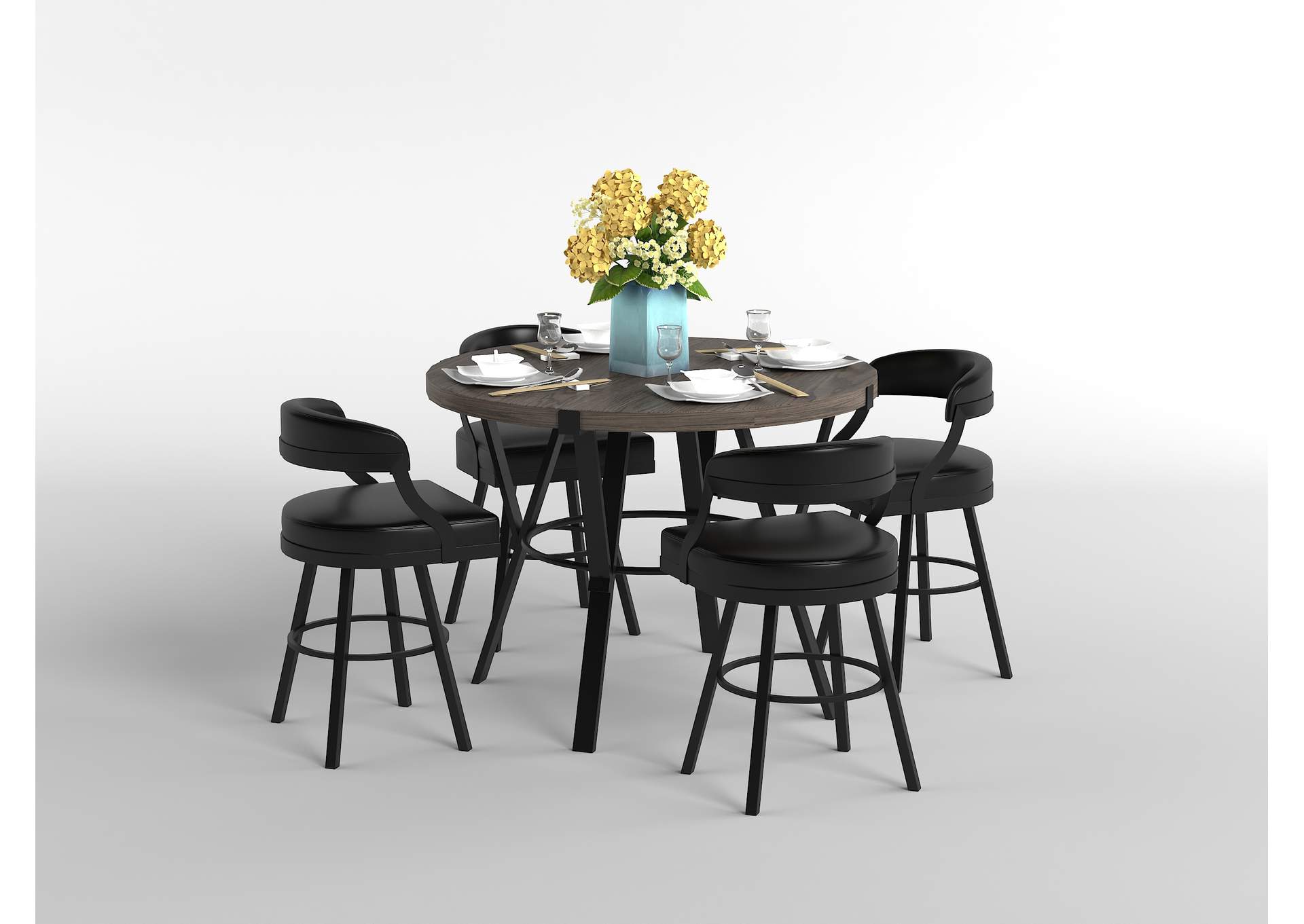 Crowley Swivel Counter Height Chair image 3