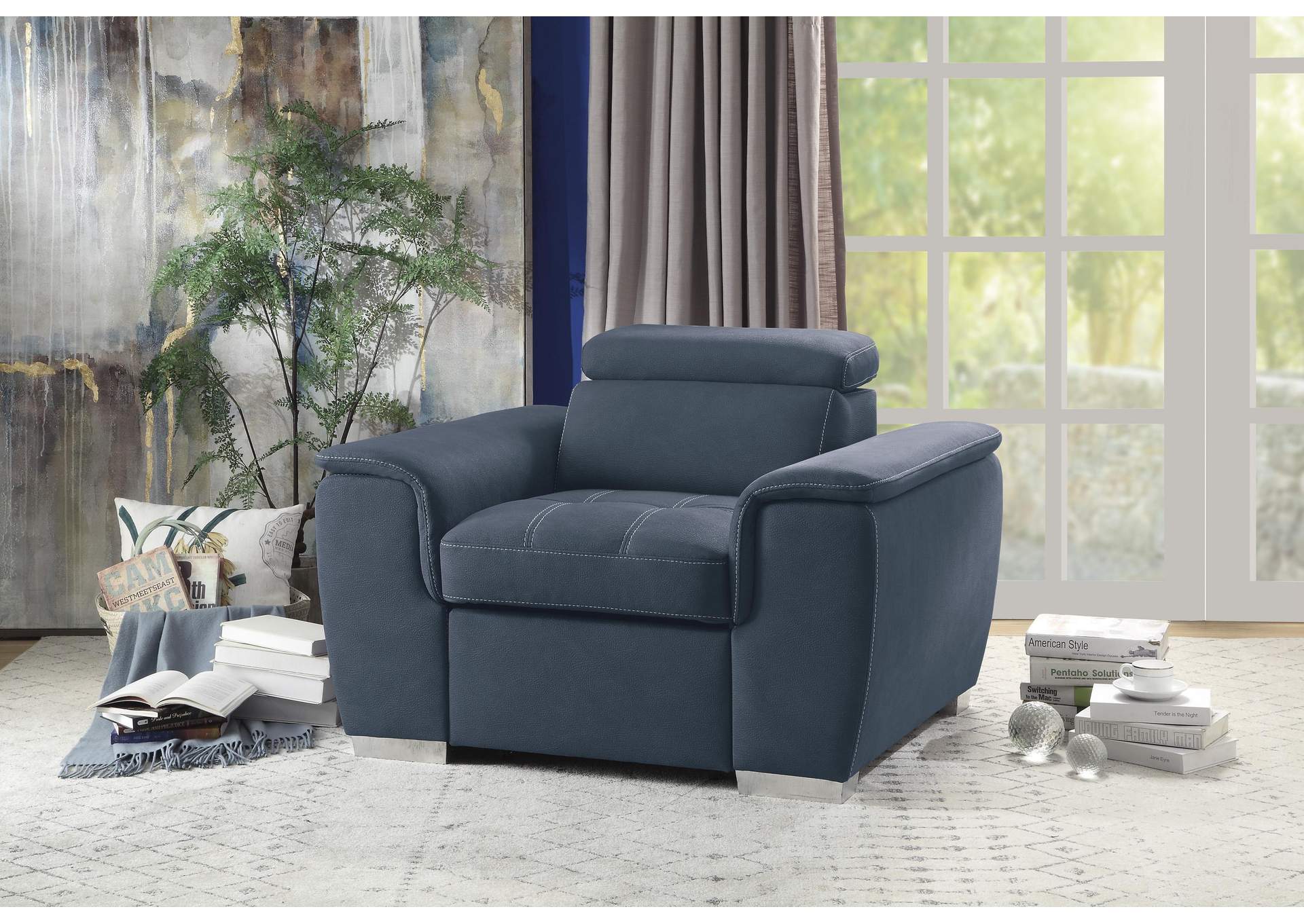 Ferriday Chair with Pull-out Ottoman image 7