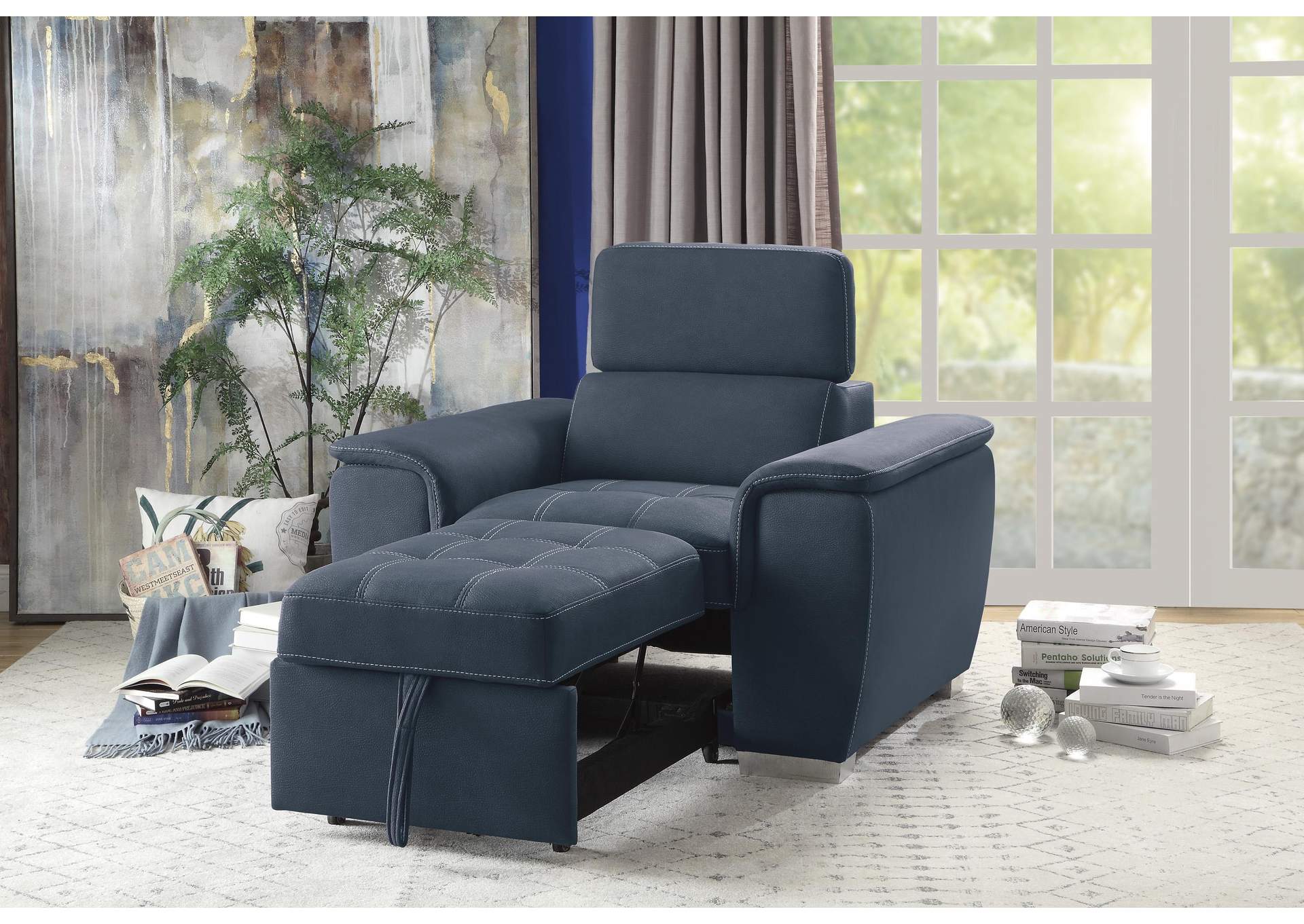 Ferriday Chair with Pull-out Ottoman image 8