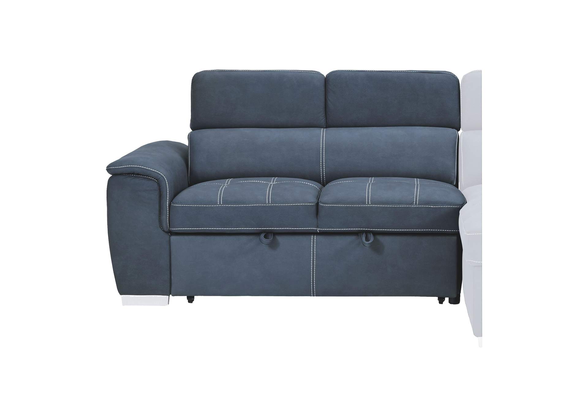 Ferriday 2-Piece Sectional with Adjustable Headrests, Pull-out Bed and Right Chaise with Hidden Storage image 8