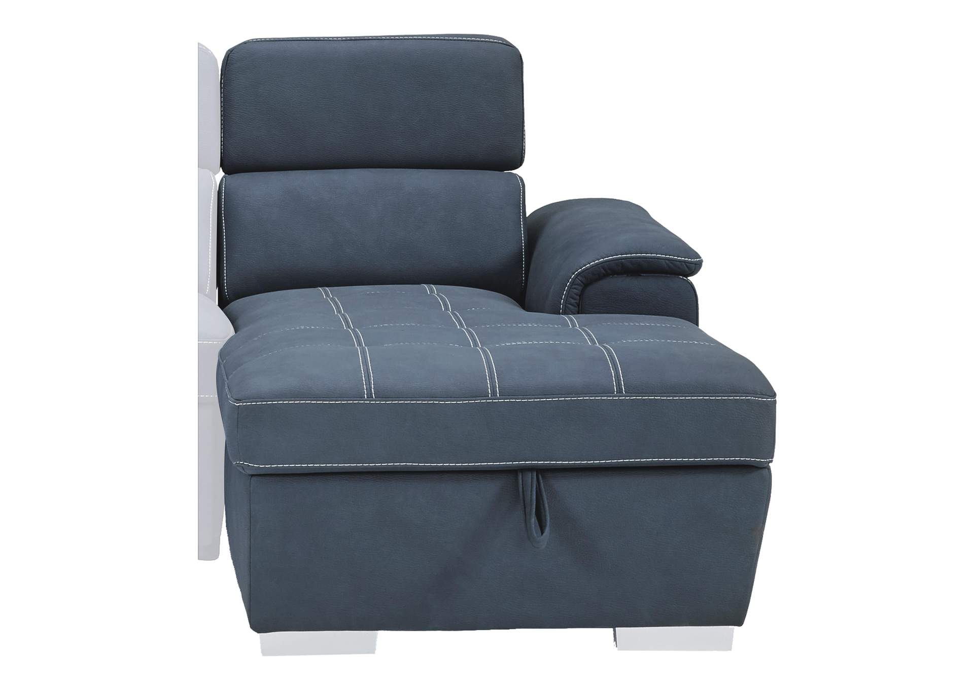 Ferriday 2-Piece Sectional with Adjustable Headrests, Pull-out Bed and Right Chaise with Hidden Storage image 9