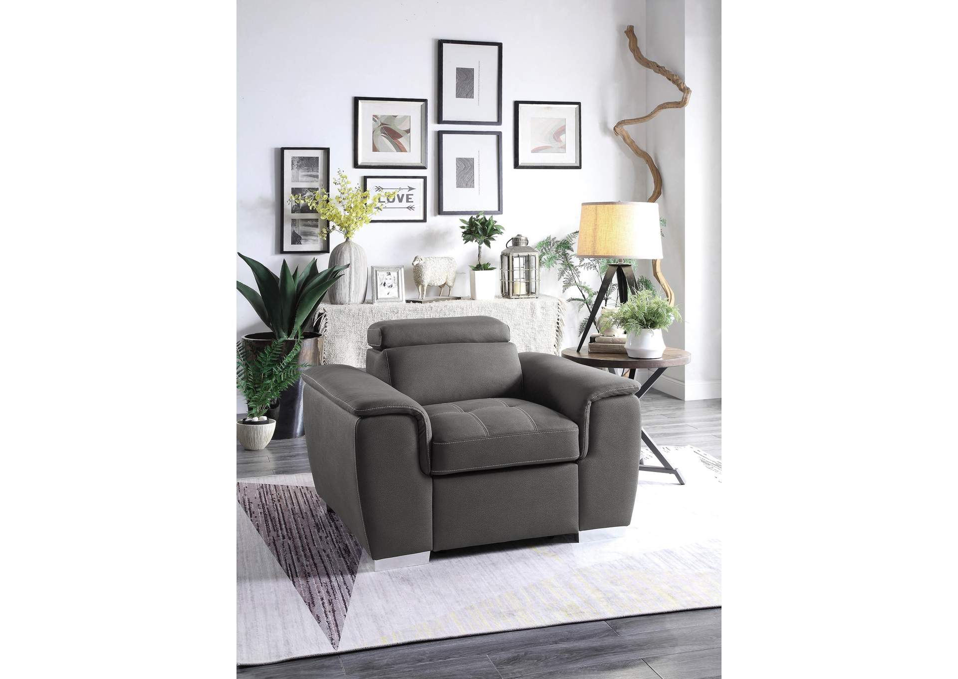 Ferriday Chair with Pull-out Ottoman image 8