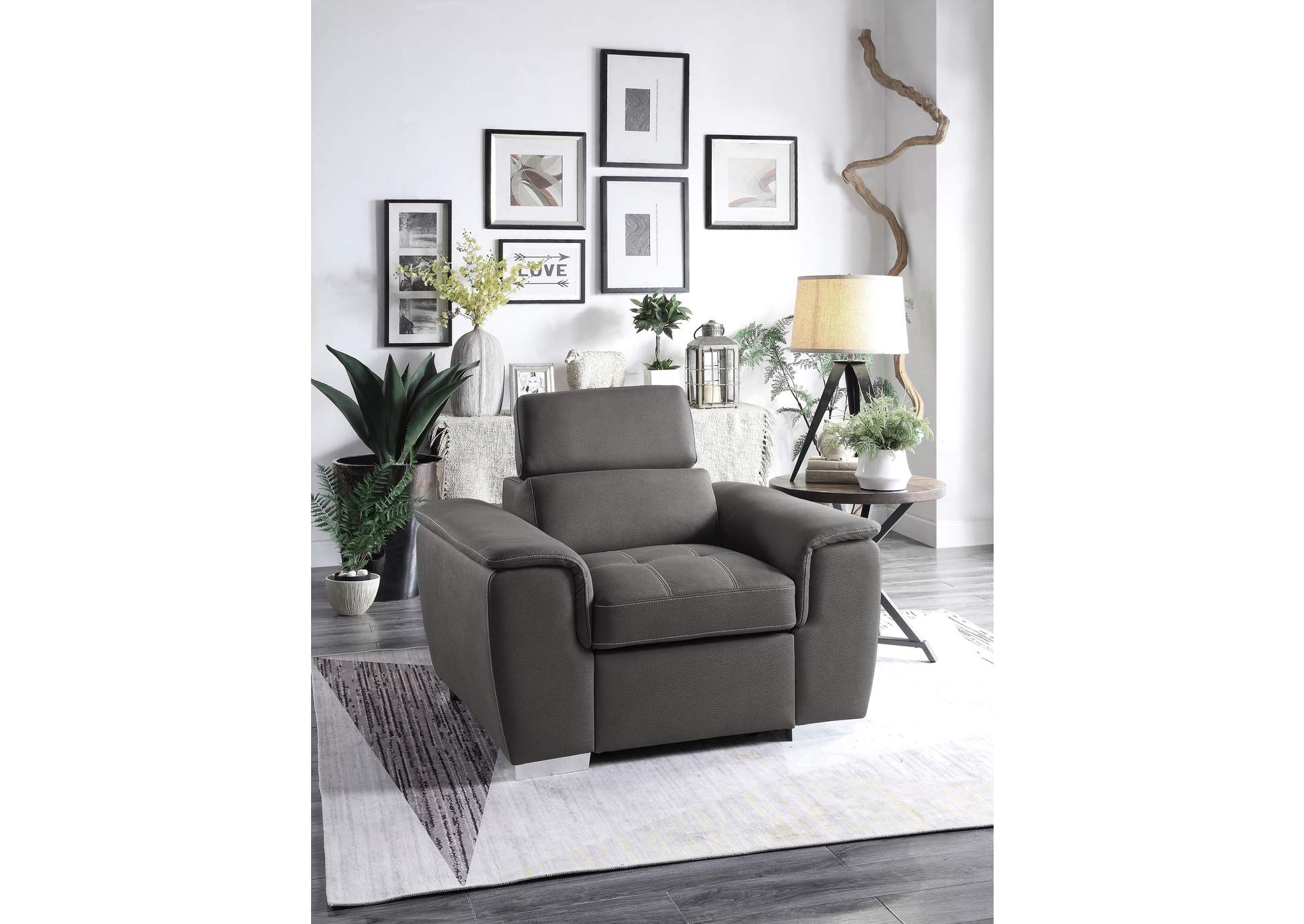 Ferriday Chair with Pull-out Ottoman image 7