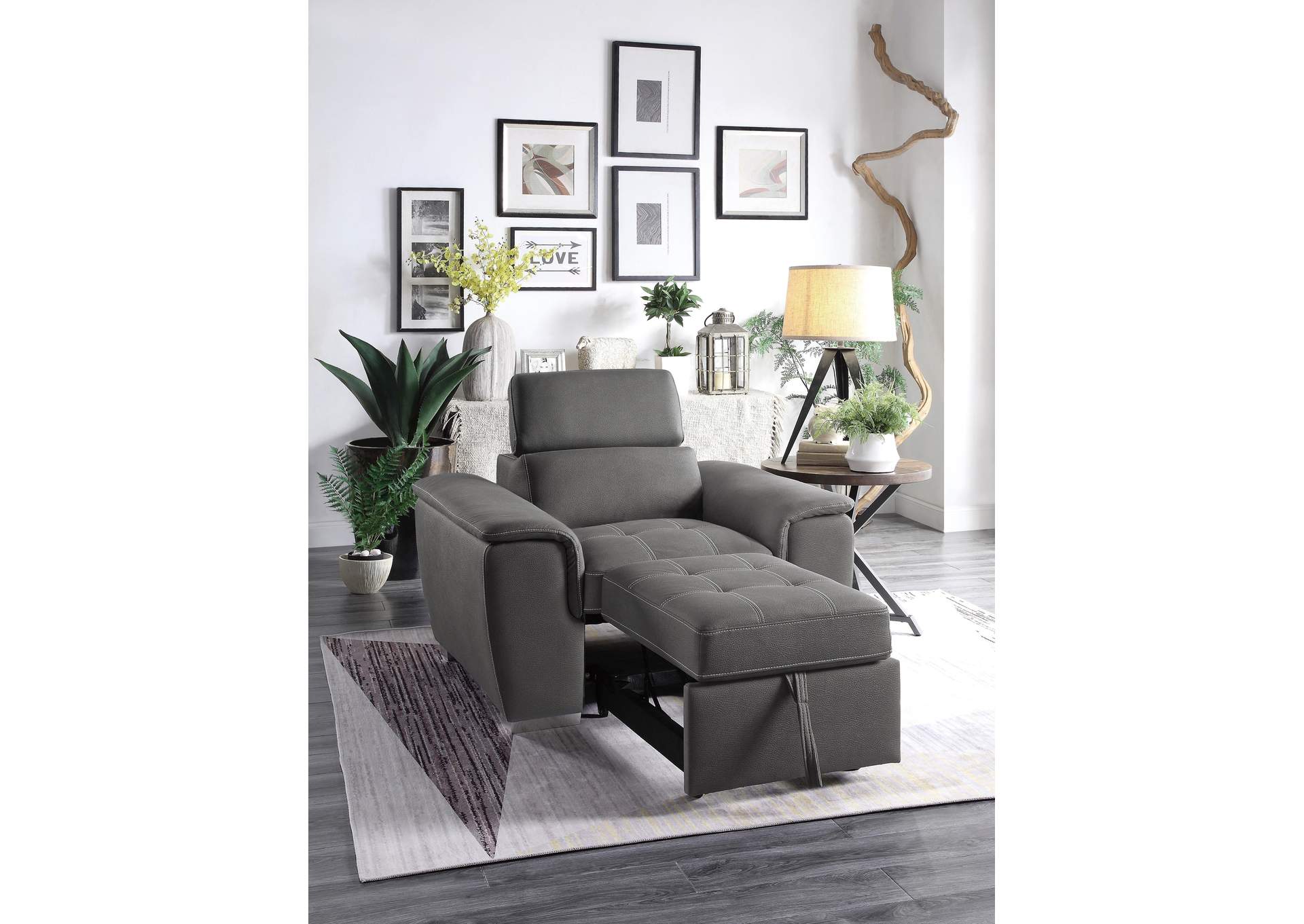 Ferriday Chair with Pull-out Ottoman image 9