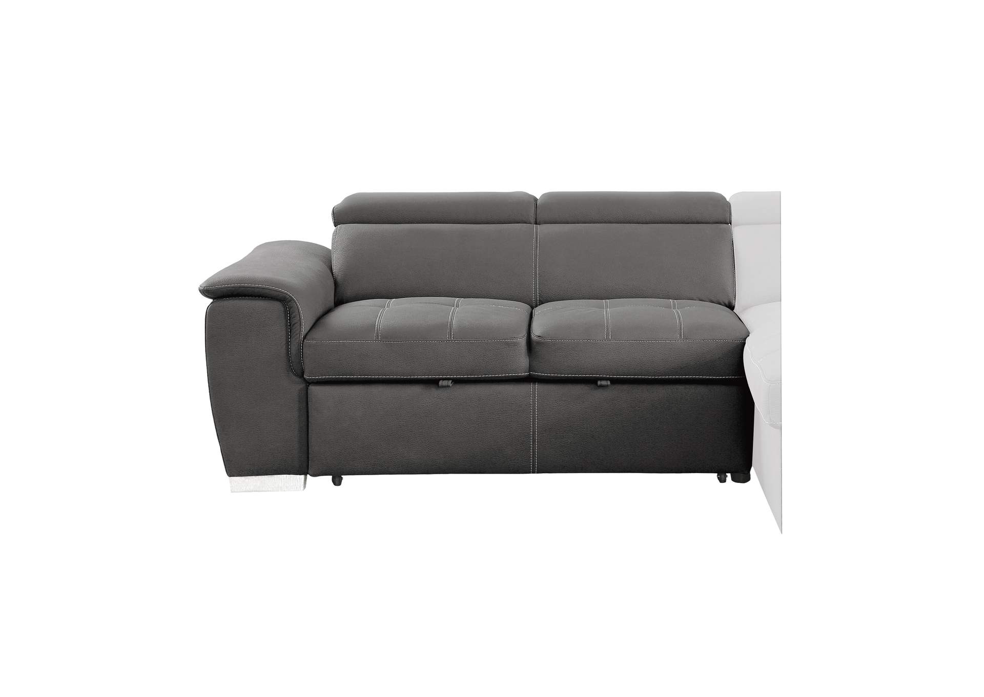 Ferriday 2-Piece Sectional with Adjustable Headrests, Pull-out Bed and Right Chaise with Hidden Storage image 4