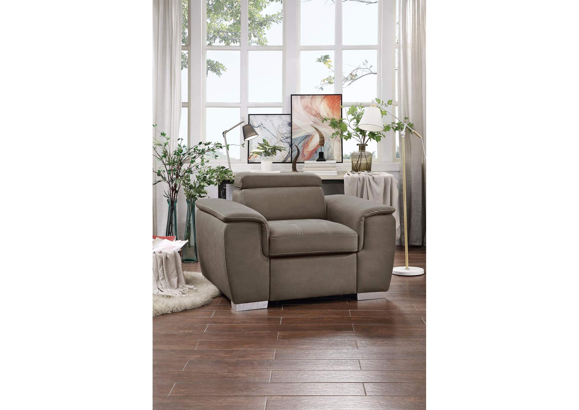 Ferriday Chair with Pull-out Ottoman image 6