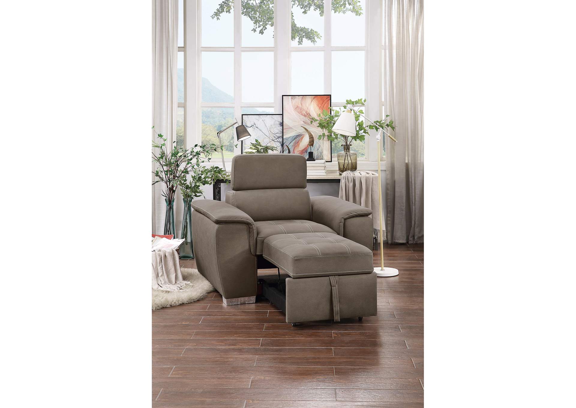 Ferriday Chair with Pull-out Ottoman image 7