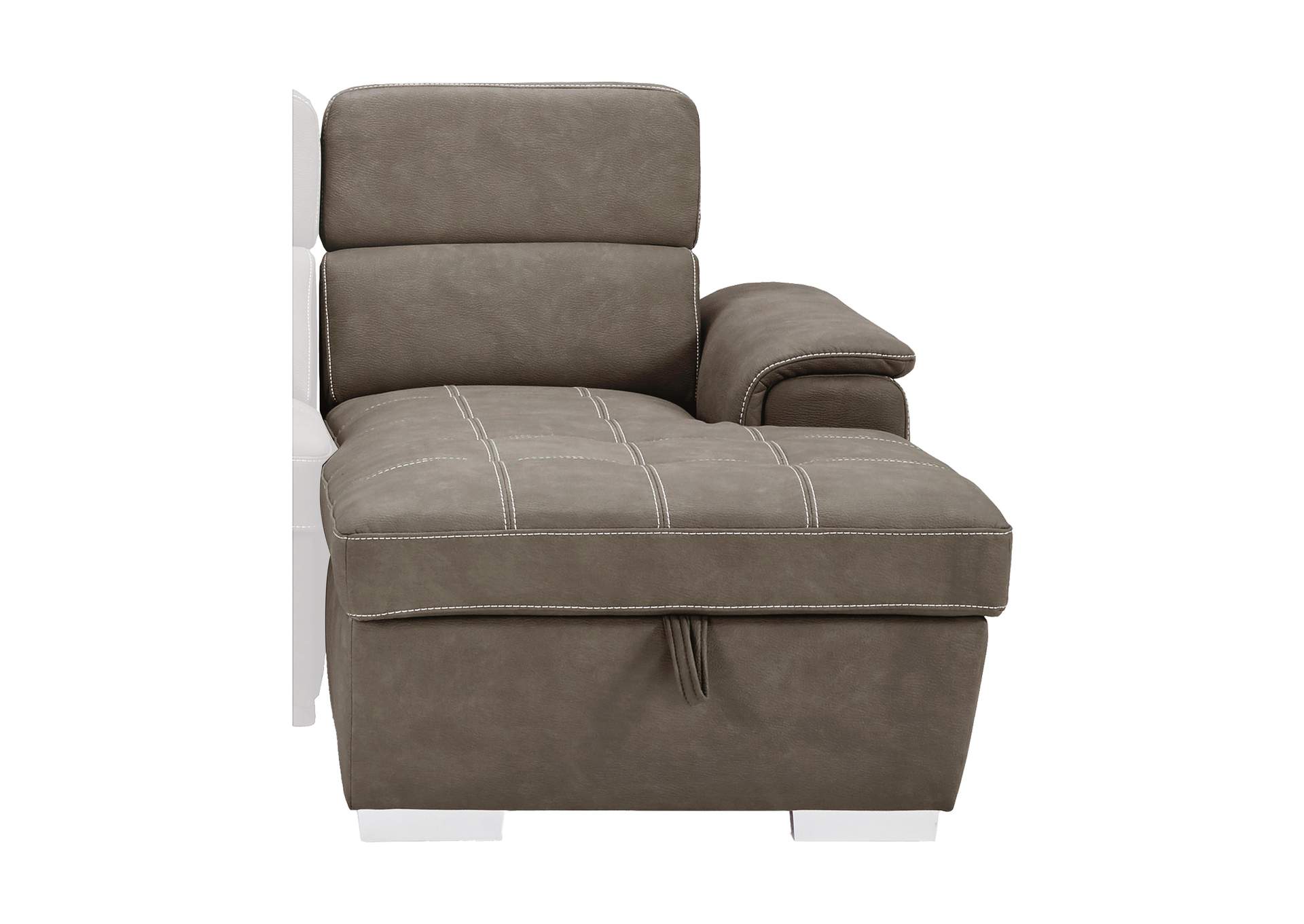 Ferriday 2-Piece Sectional with Adjustable Headrests, Pull-out Bed and Right Chaise with Hidden Storage image 11