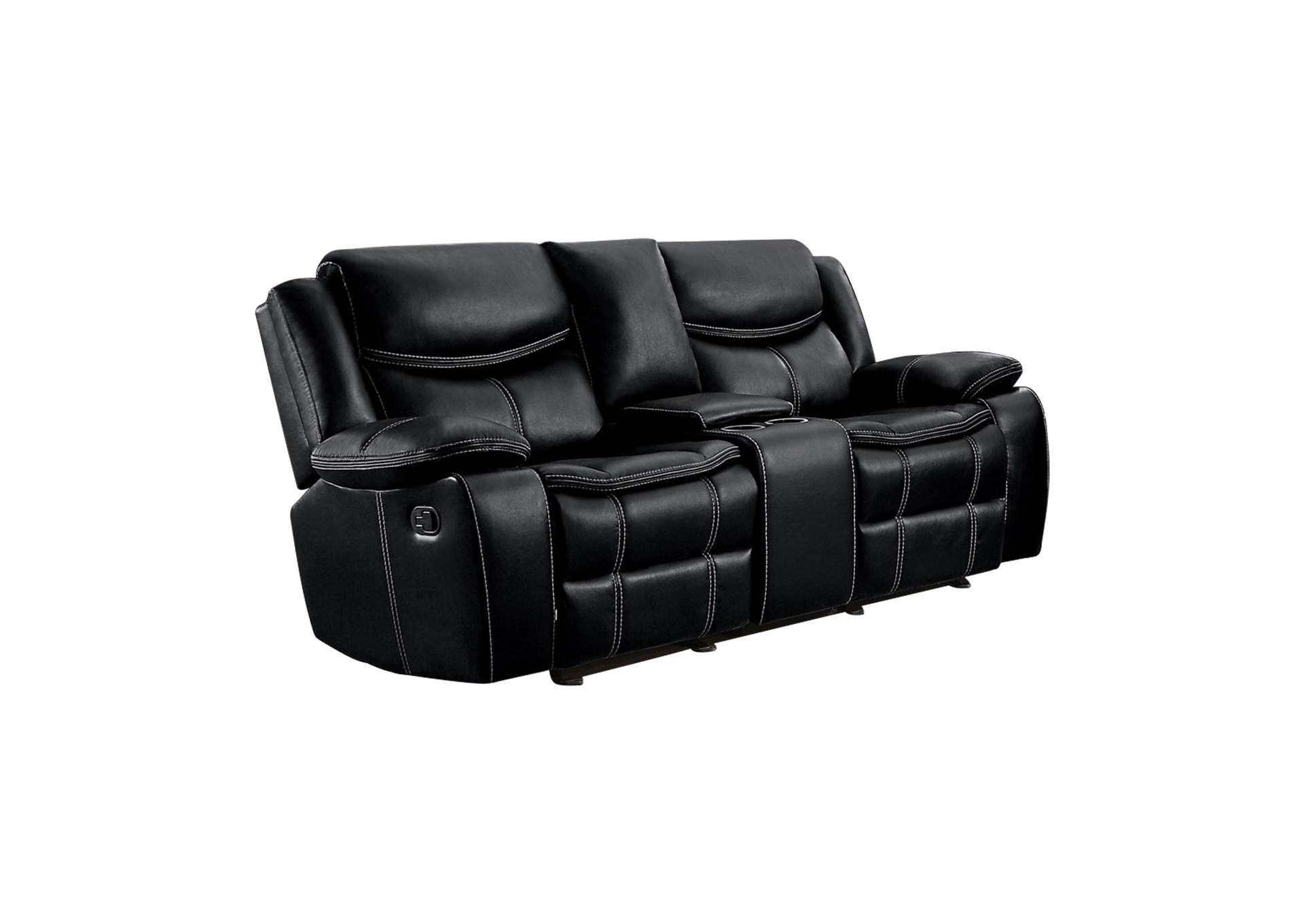Bastrop Double Glider Reclining Love Seat with Center Console image 3