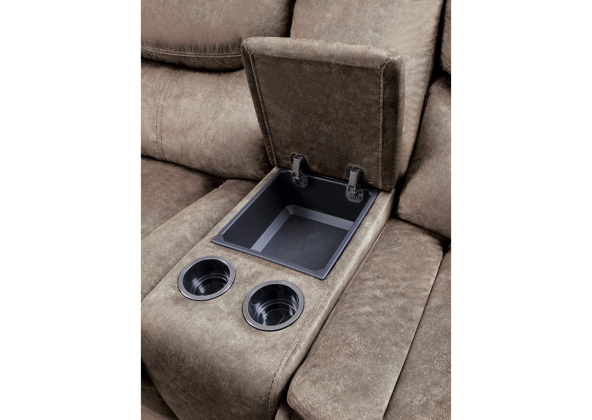 Bastrop Double Glider Reclining Love Seat with Center Console