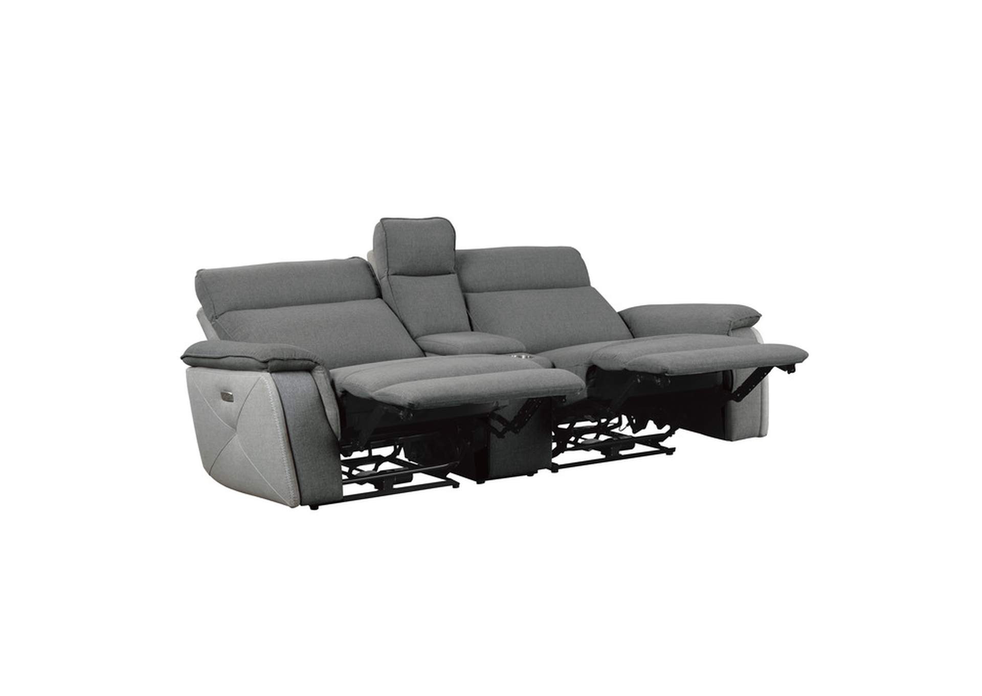 Maroni Power Double Reclining Love Seat with Center Console and Power Headrests image 3