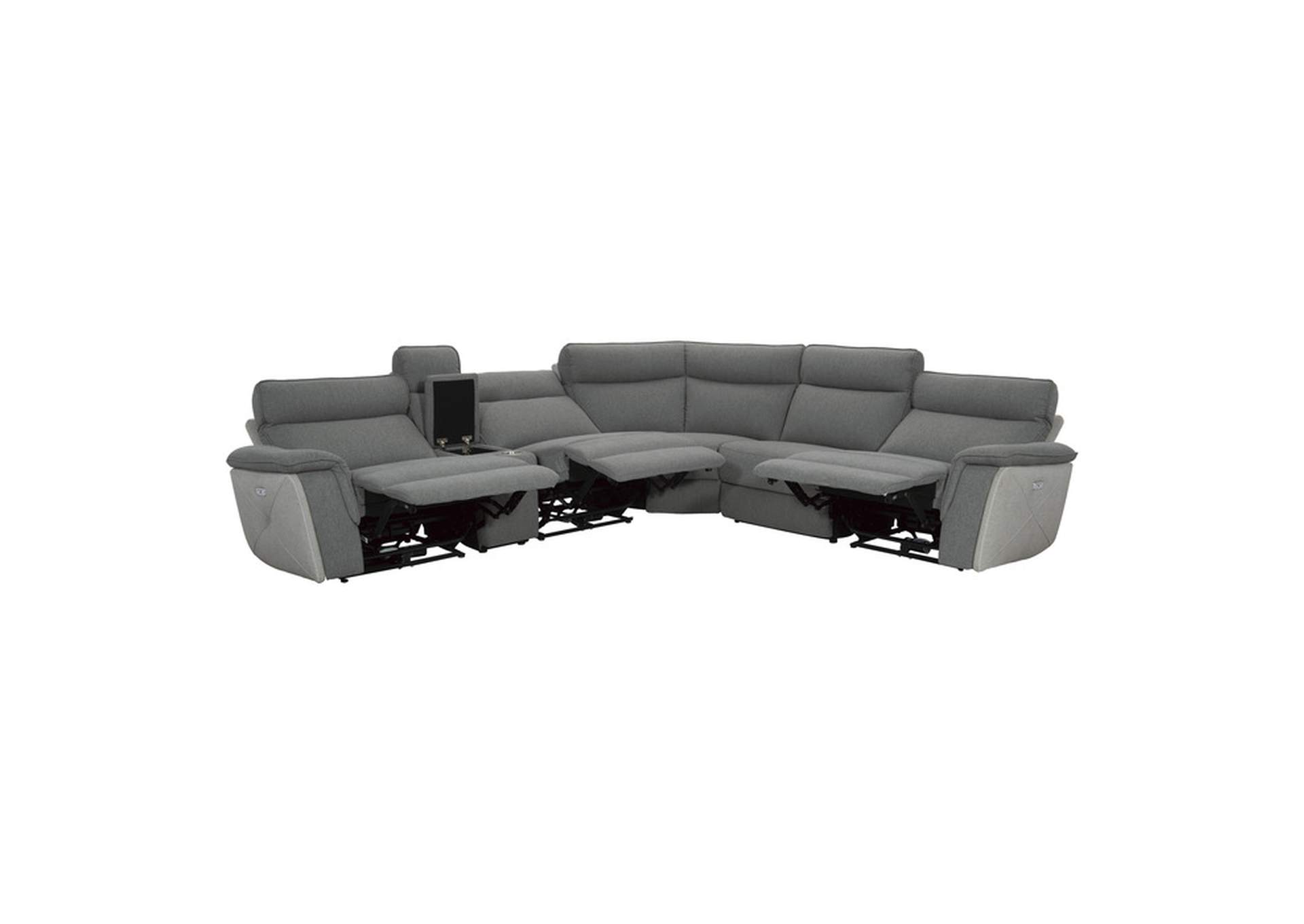 Maroni 6-Piece Modular Power Reclining Sectional with Power Headrests image 4