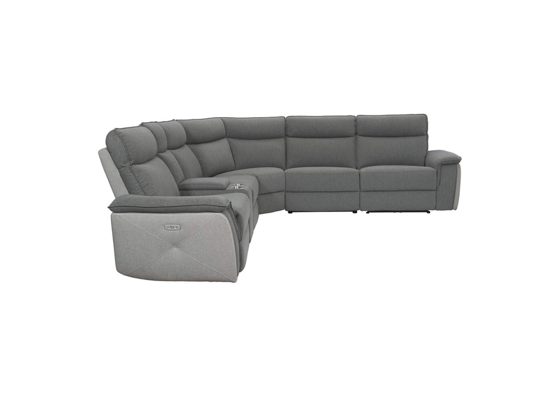 Maroni 6-Piece Modular Power Reclining Sectional with Power Headrests image 3