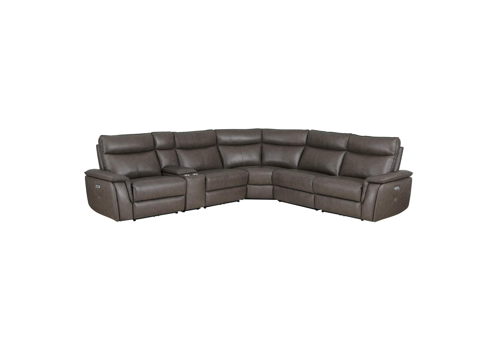 Maroni 6-Piece Modular Power Reclining Sectional with Power Headrests image 1