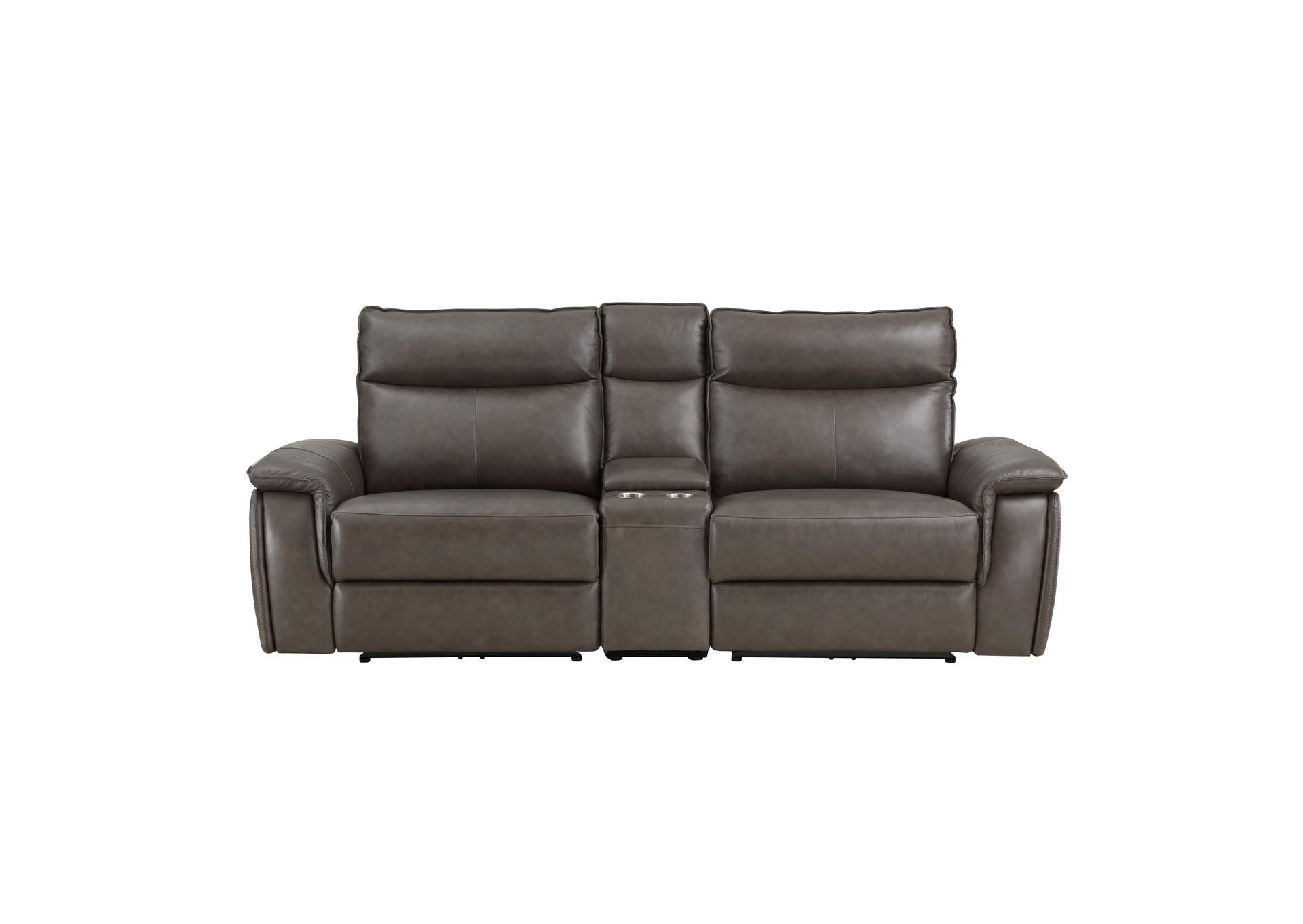 Maroni Power Double Reclining Love Seat with Center Console and Power Headrests image 1