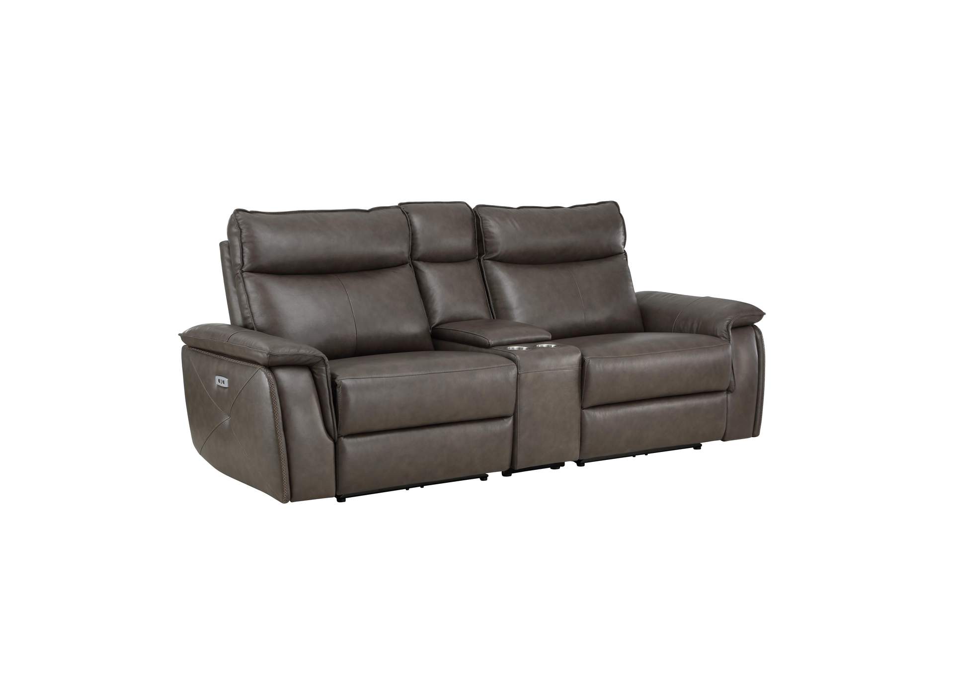 Maroni Power Double Reclining Love Seat with Center Console and Power Headrests image 3