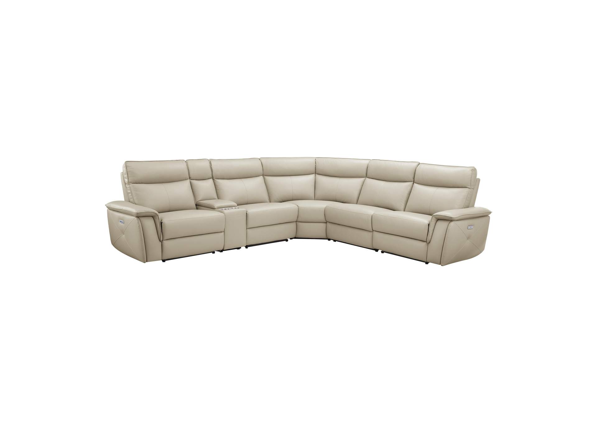 Maroni 6-Piece Modular Power Reclining Sectional with Power Headrests image 1