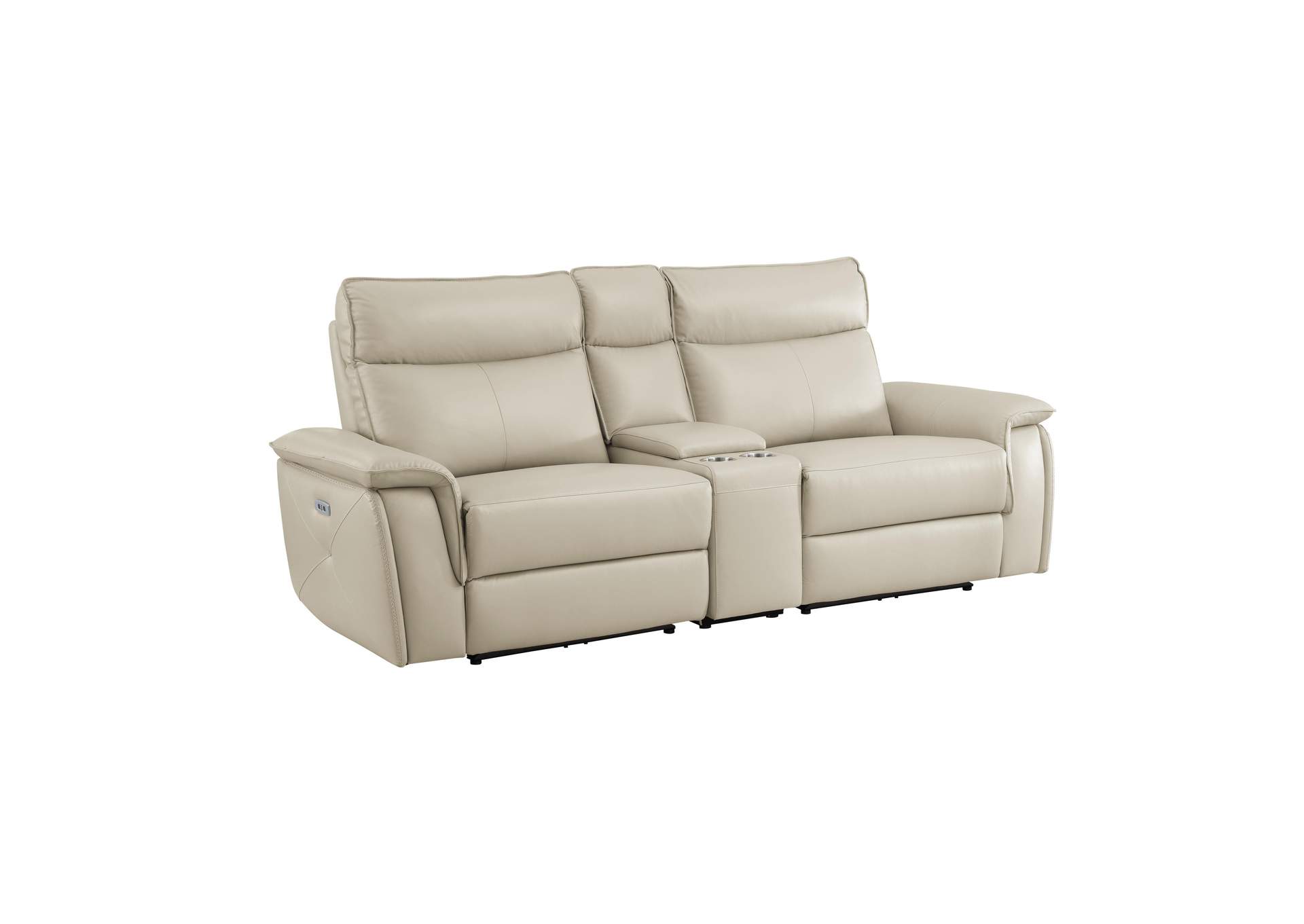 Maroni Power Double Reclining Love Seat with Center Console and Power Headrests image 3