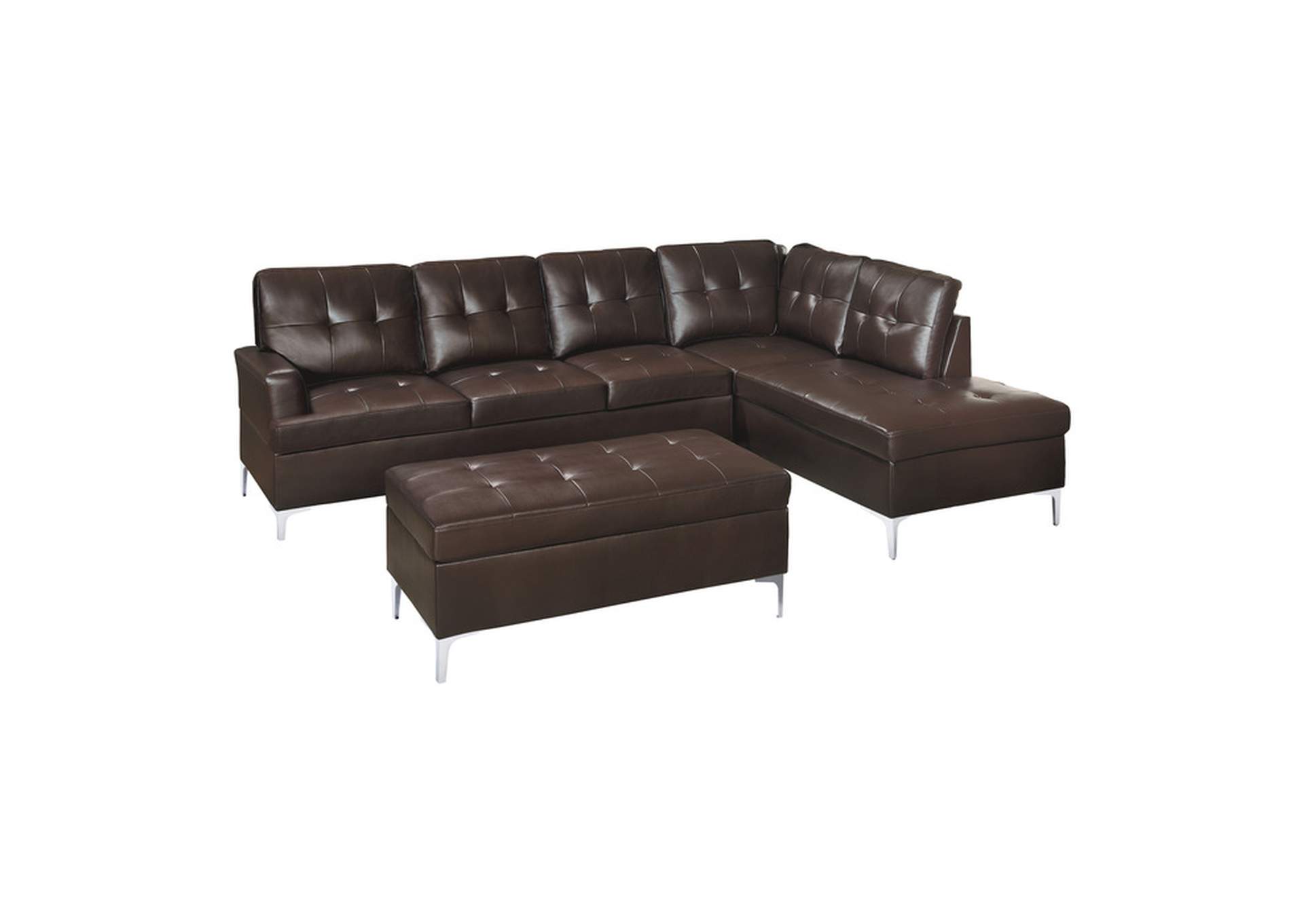 Barrington 3-Piece Sectional with Right Chaise and Ottoman image 1