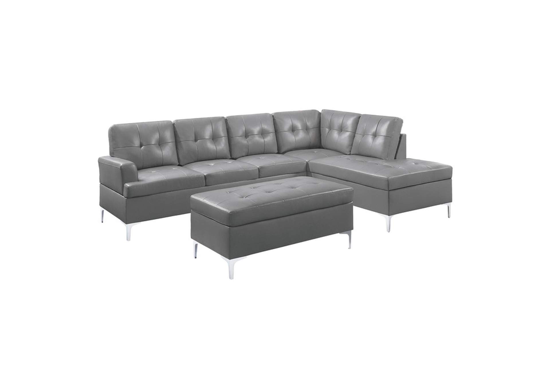 Barrington 3-Piece Sectional with Right Chaise and Ottoman image 1