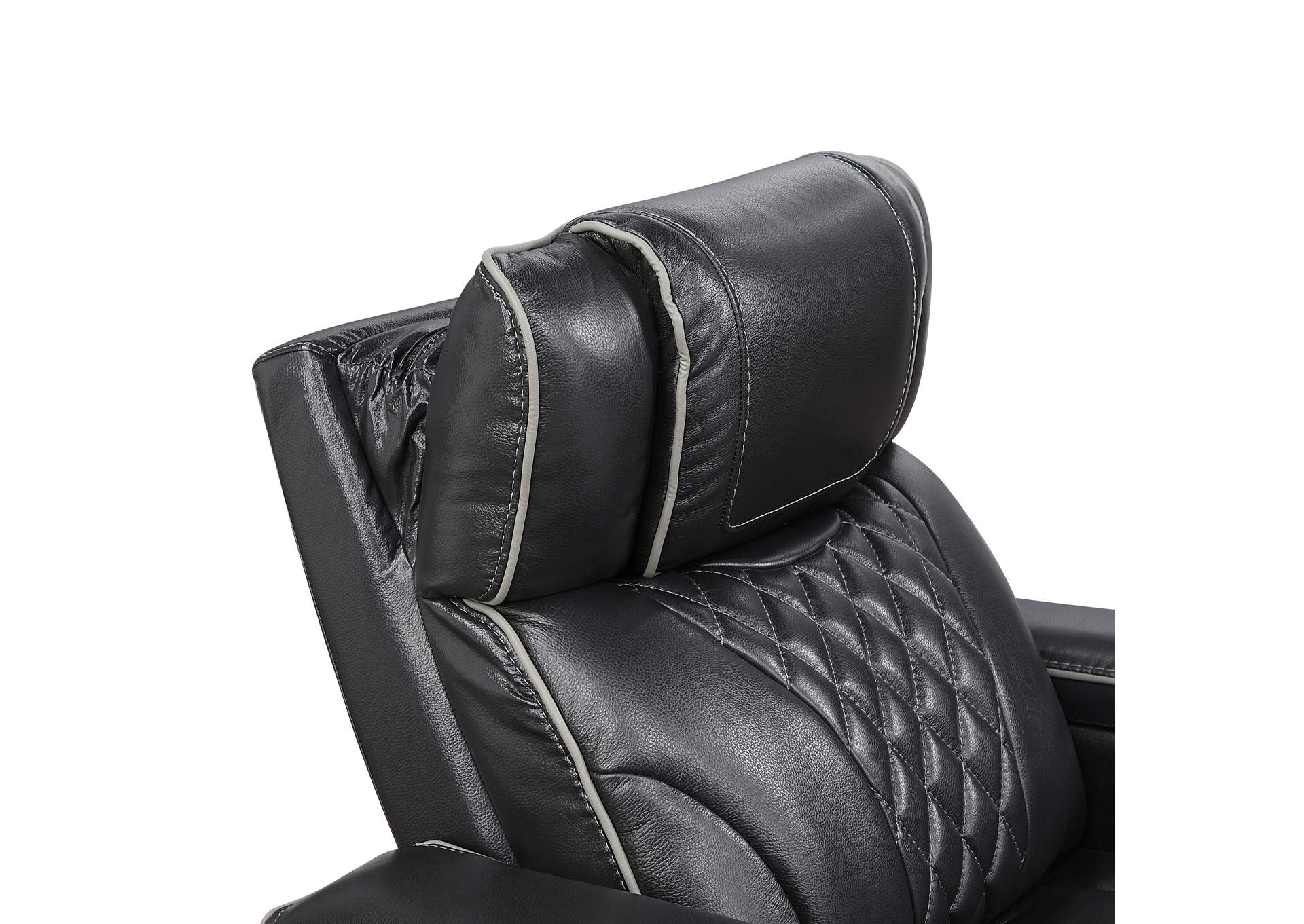 Power Double Reclining Love Seat with Center Console, Power Headrests, Storage Arms with Cup Holders, Wireless charger, Air Massage and Heat, LED Lighting and Charging Ports image 3