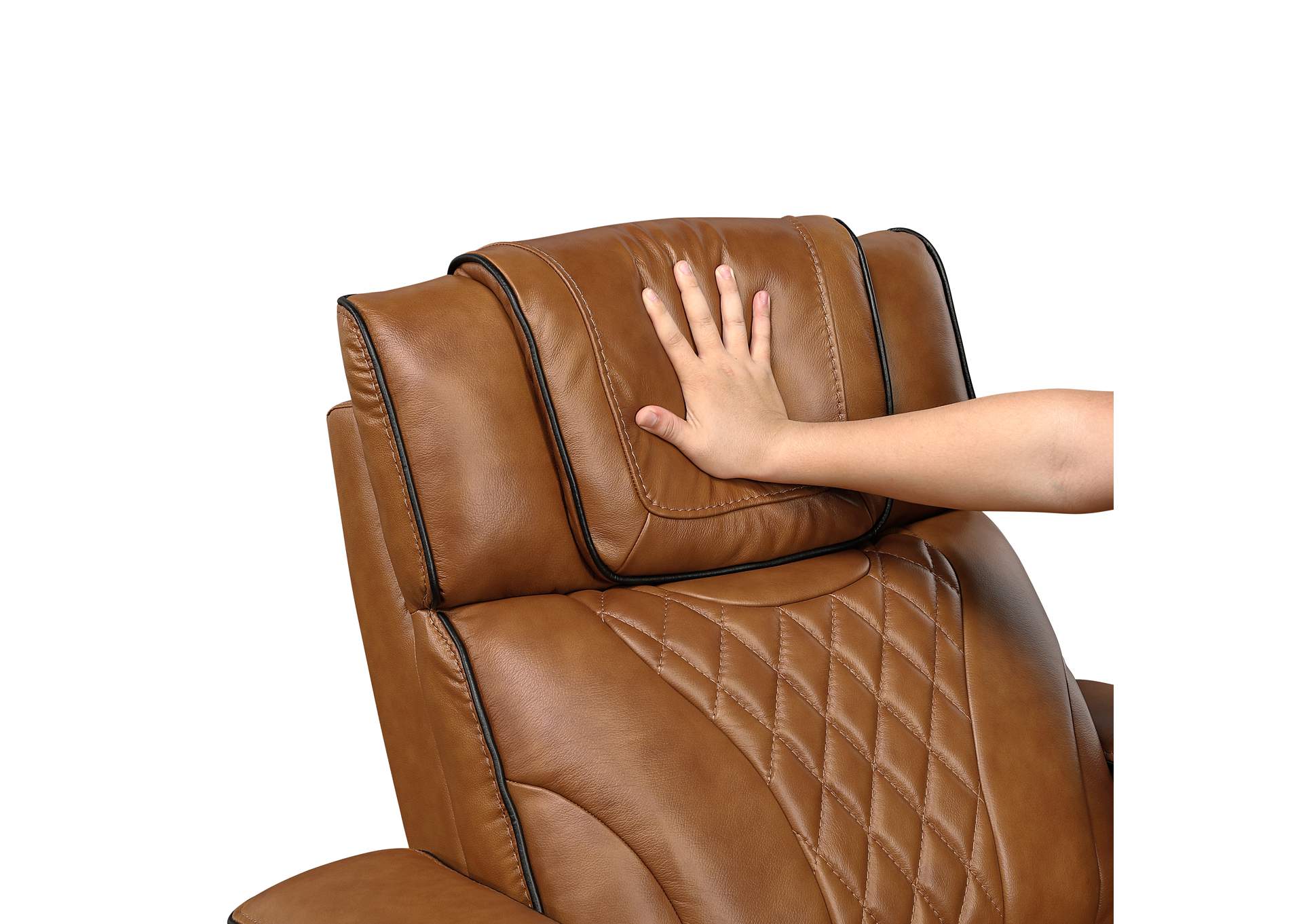 Power Double Reclining Love Seat with Center Console, Power Headrests, Storage Arms with Cup Holders, Wireless charger, Air Massage and Heat, LED Lighting and Charging Ports image 6