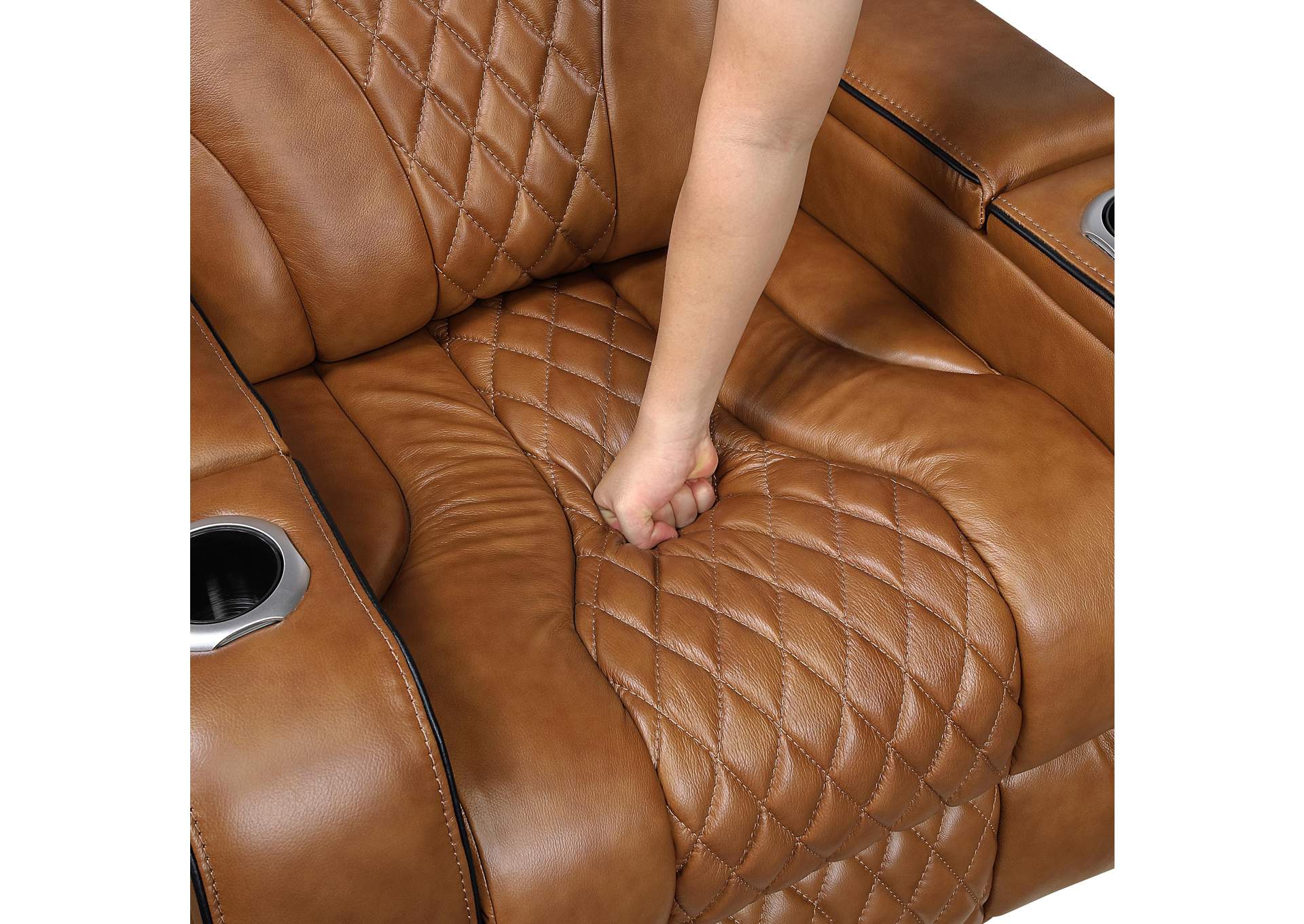 Apex Power Double Reclining Love Seat with Center Console, Power Headrests, Storage Arms with Cup Holders, Wireless charger, Air Massage and Heat, LED Lighting and Charging Ports image 13