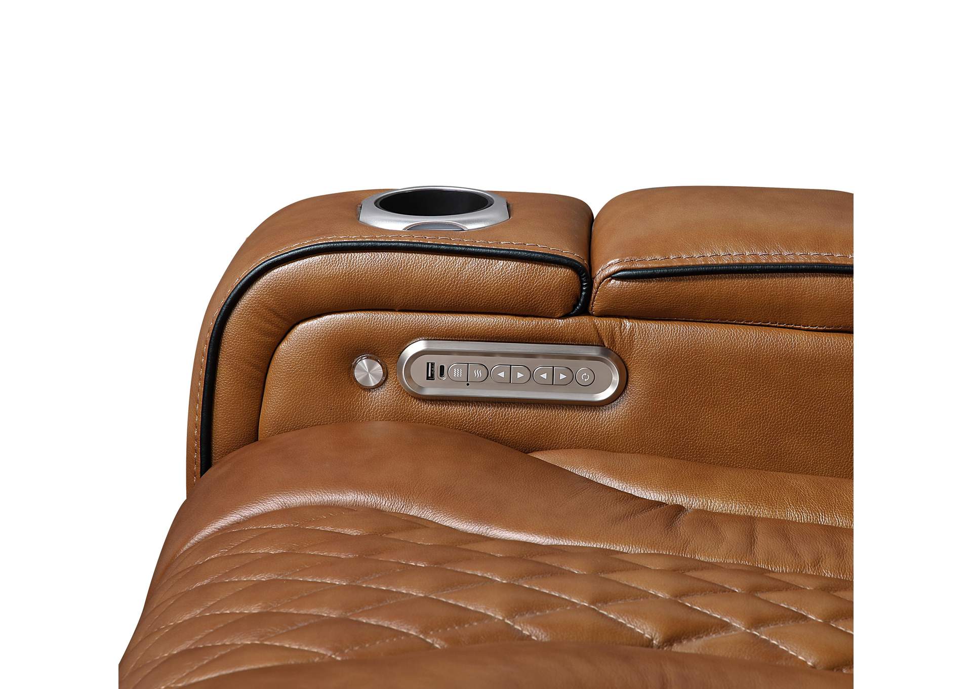 Apex Power Double Reclining Love Seat with Center Console, Power Headrests, Storage Arms with Cup Holders, Wireless charger, Air Massage and Heat, LED Lighting and Charging Ports image 14