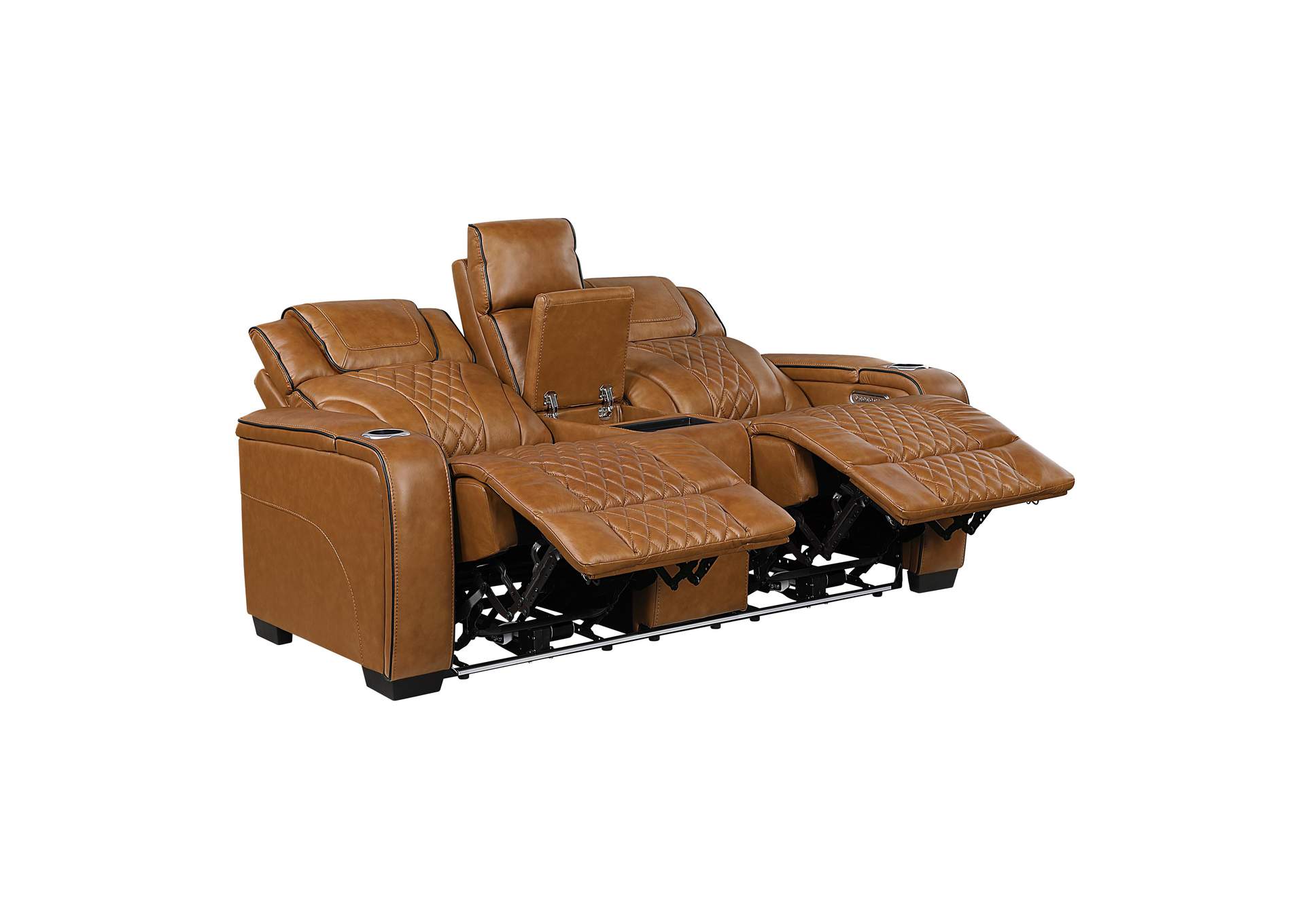 Apex Power Double Reclining Love Seat with Center Console, Power Headrests, Storage Arms with Cup Holders, Wireless charger, Air Massage and Heat, LED Lighting and Charging Ports image 17