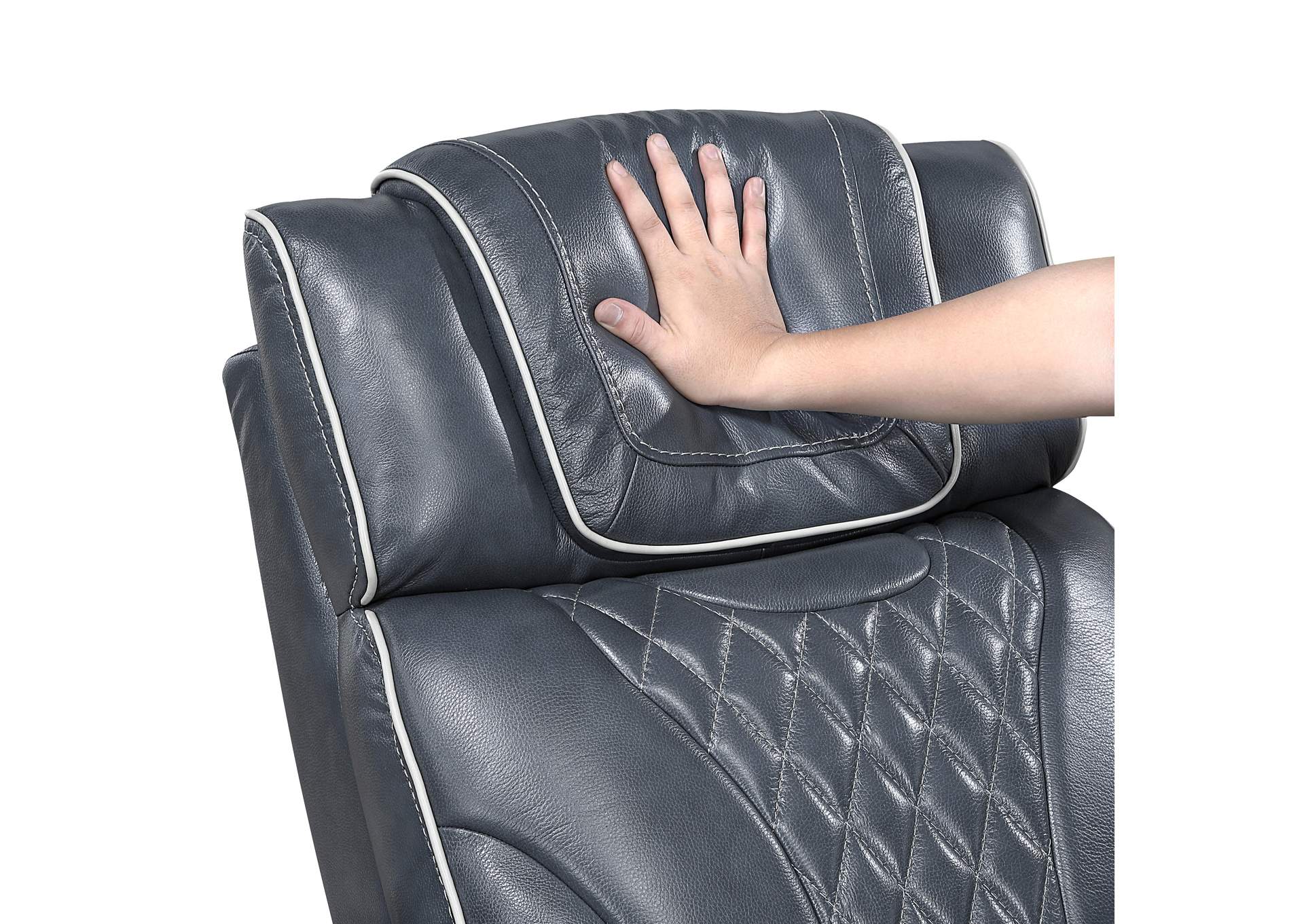 Apex Power Double Reclining Love Seat with Center Console, Power Headrests, Storage Arms with Cup Holders, Wireless charger, Air Massage and Heat, LED Lighting and Charging Ports image 15