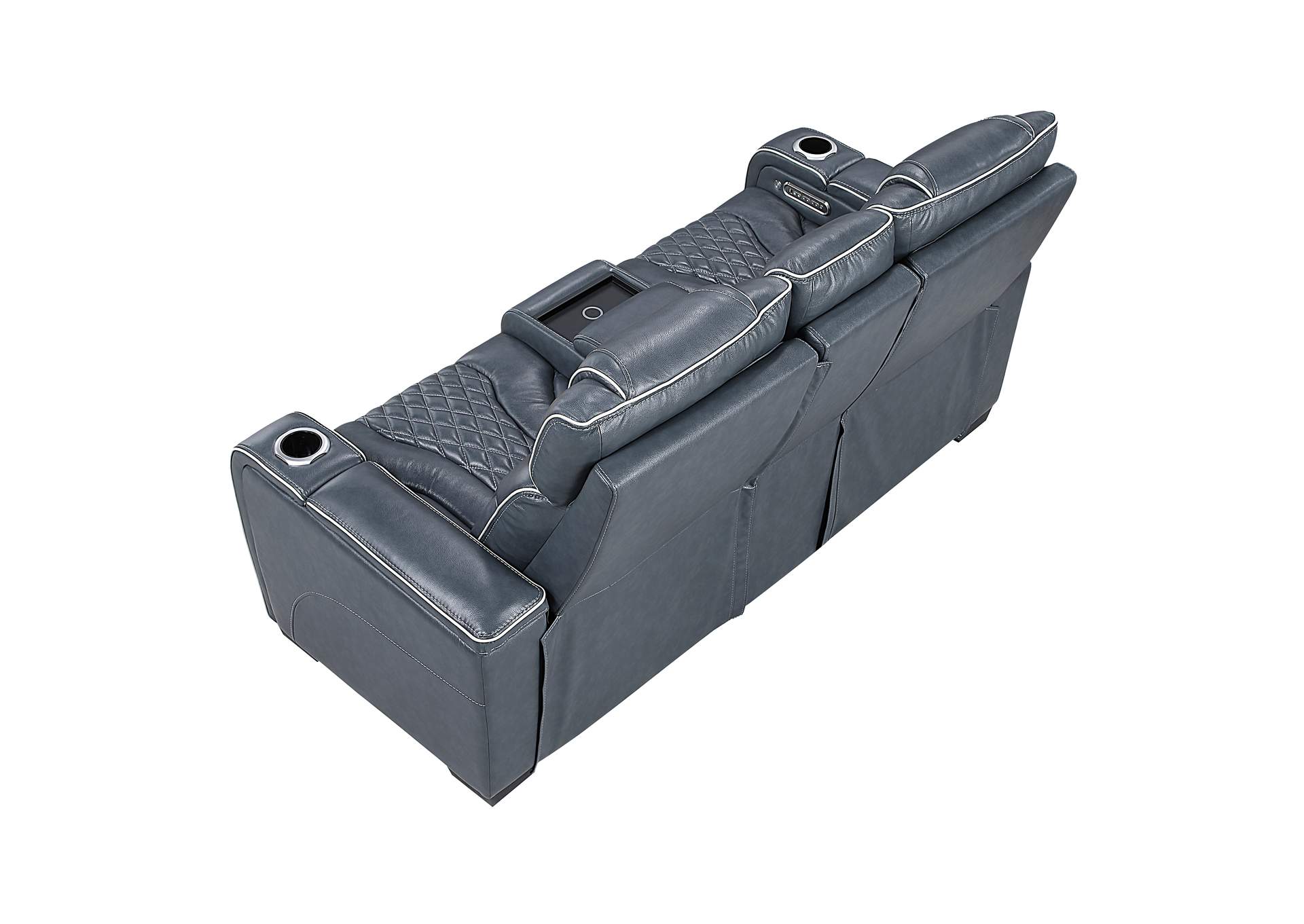 Power Double Reclining Love Seat with Center Console, Power Headrests, Storage Arms with Cup Holders, Wireless charger, Air Massage and Heat, LED Lighting and Charging Ports image 4