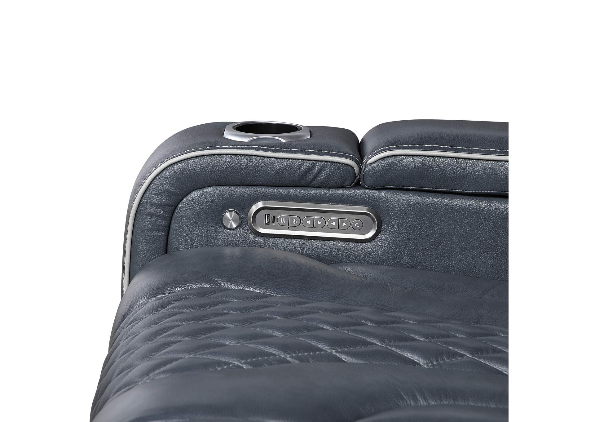 Apex Power Double Reclining Love Seat with Center Console, Power Headrests, Storage Arms with Cup Holders, Wireless charger, Air Massage and Heat, LED Lighting and Charging Ports image 17