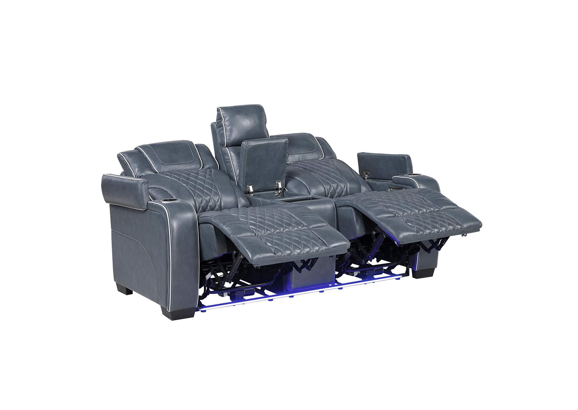 Apex Power Double Reclining Love Seat with Center Console, Power Headrests, Storage Arms with Cup Holders, Wireless charger, Air Massage and Heat, LED Lighting and Charging Ports image 19