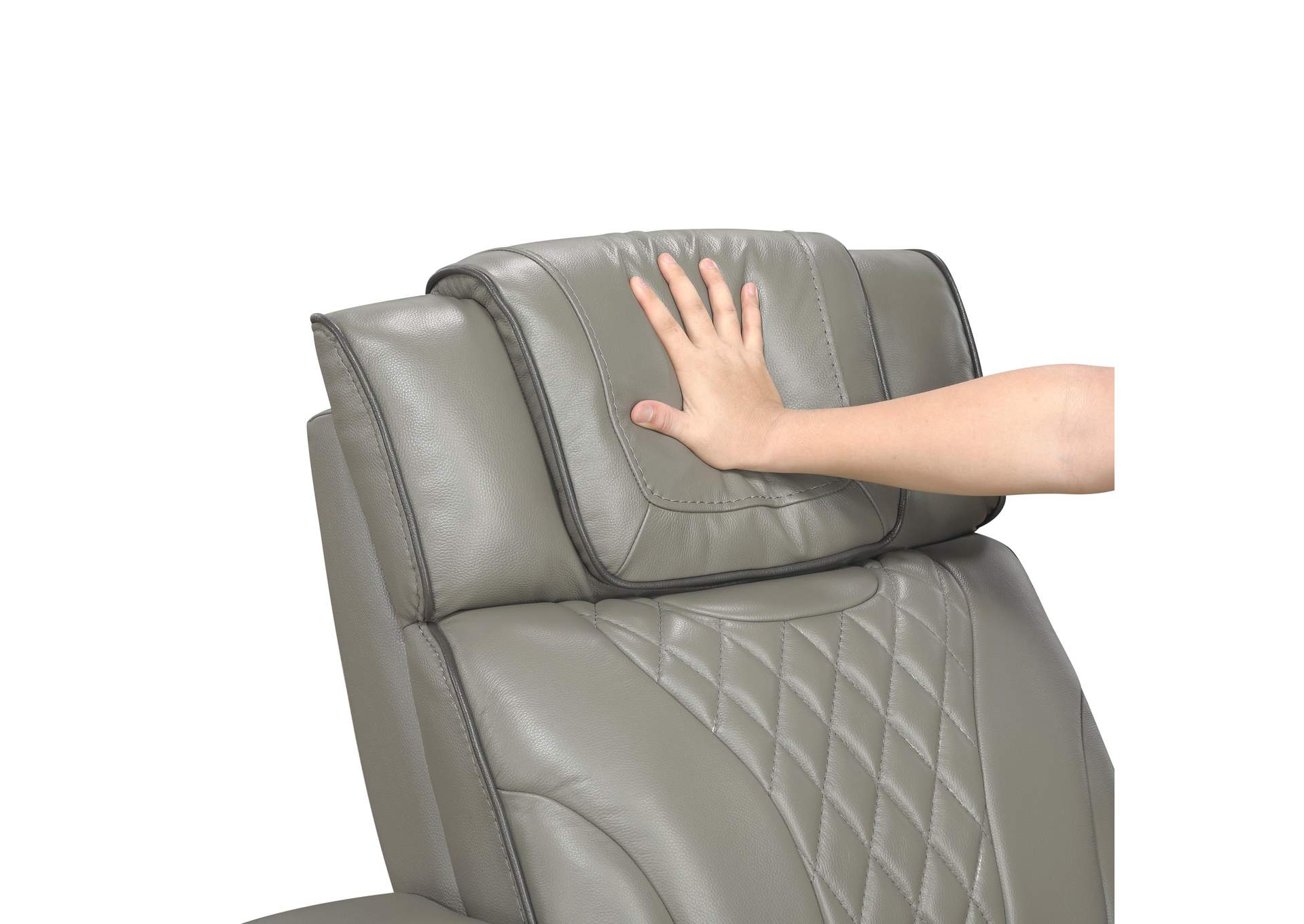 Apex Power Double Reclining Love Seat with Center Console, Power Headrests, Storage Arms with Cup Holders, Wireless charger, Air Massage and Heat, LED Lighting and Charging Ports image 16