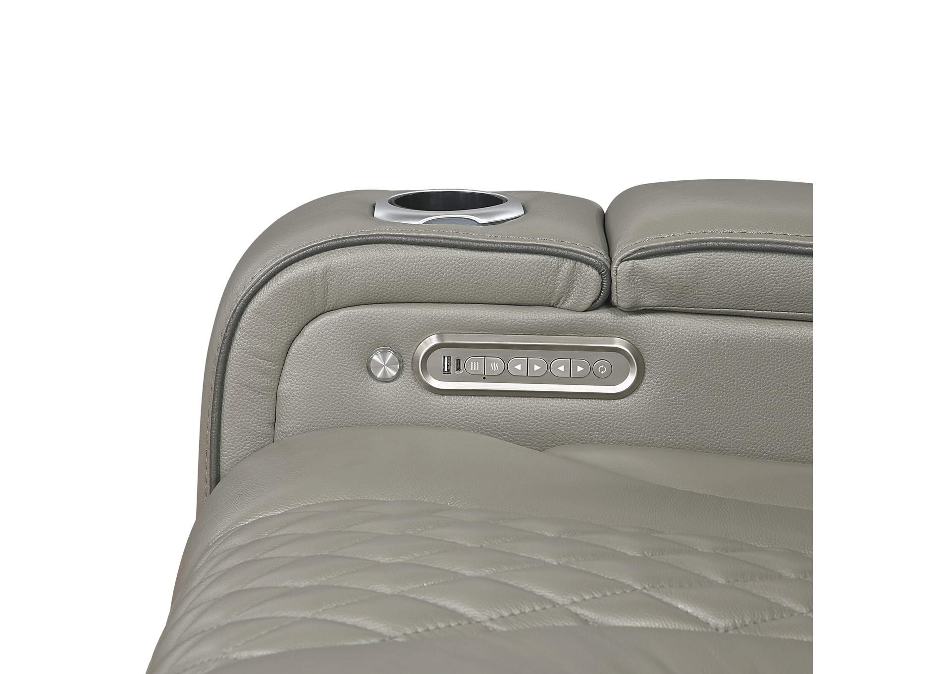 Power Double Reclining Love Seat with Center Console, Power Headrests, Storage Arms with Cup Holders, Wireless charger, Air Massage and Heat, LED Lighting and Charging Ports image 5