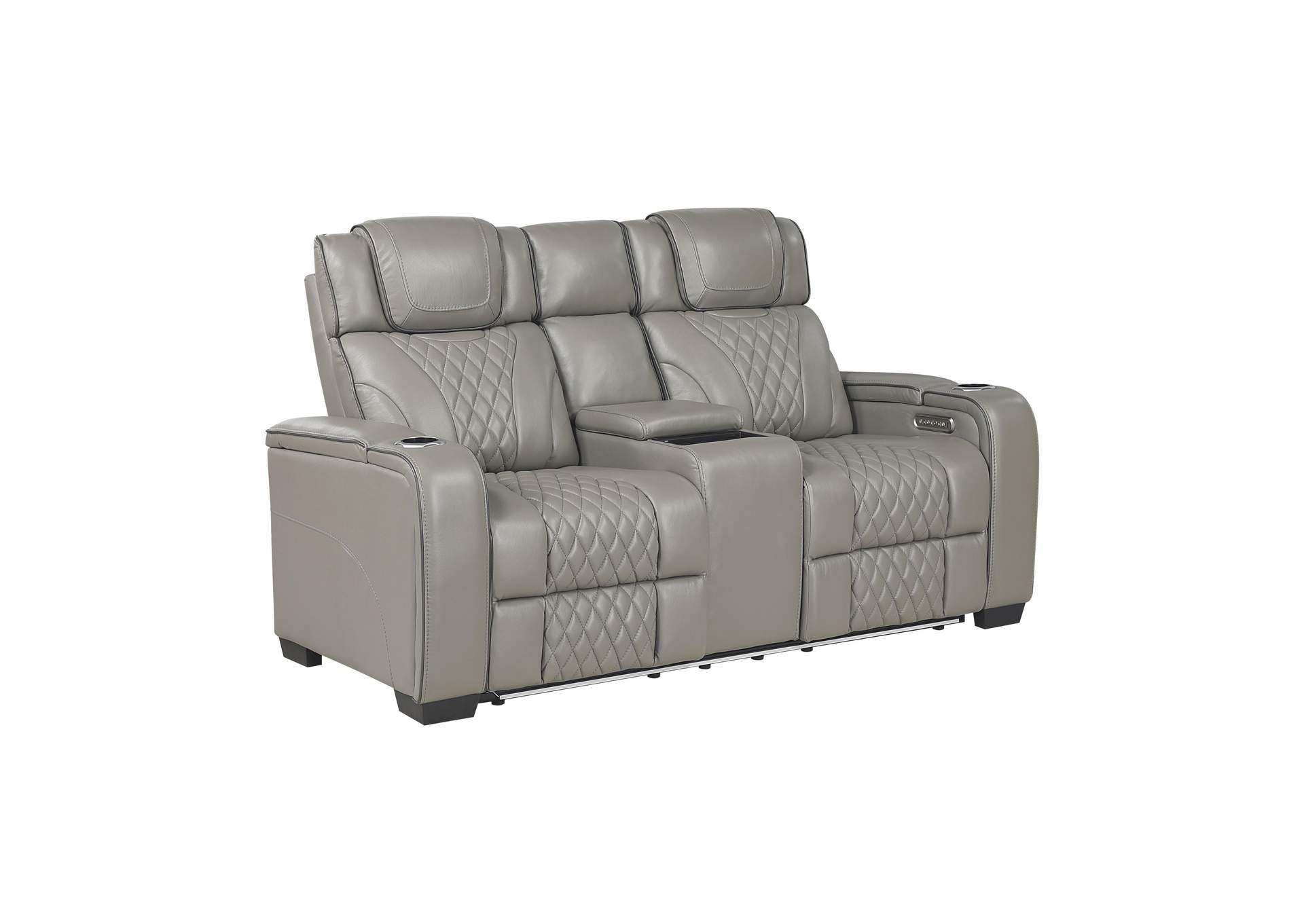 Apex Power Double Reclining Love Seat with Center Console, Power Headrests, Storage Arms with Cup Holders, Wireless charger, Air Massage and Heat, LED Lighting and Charging Ports image 19