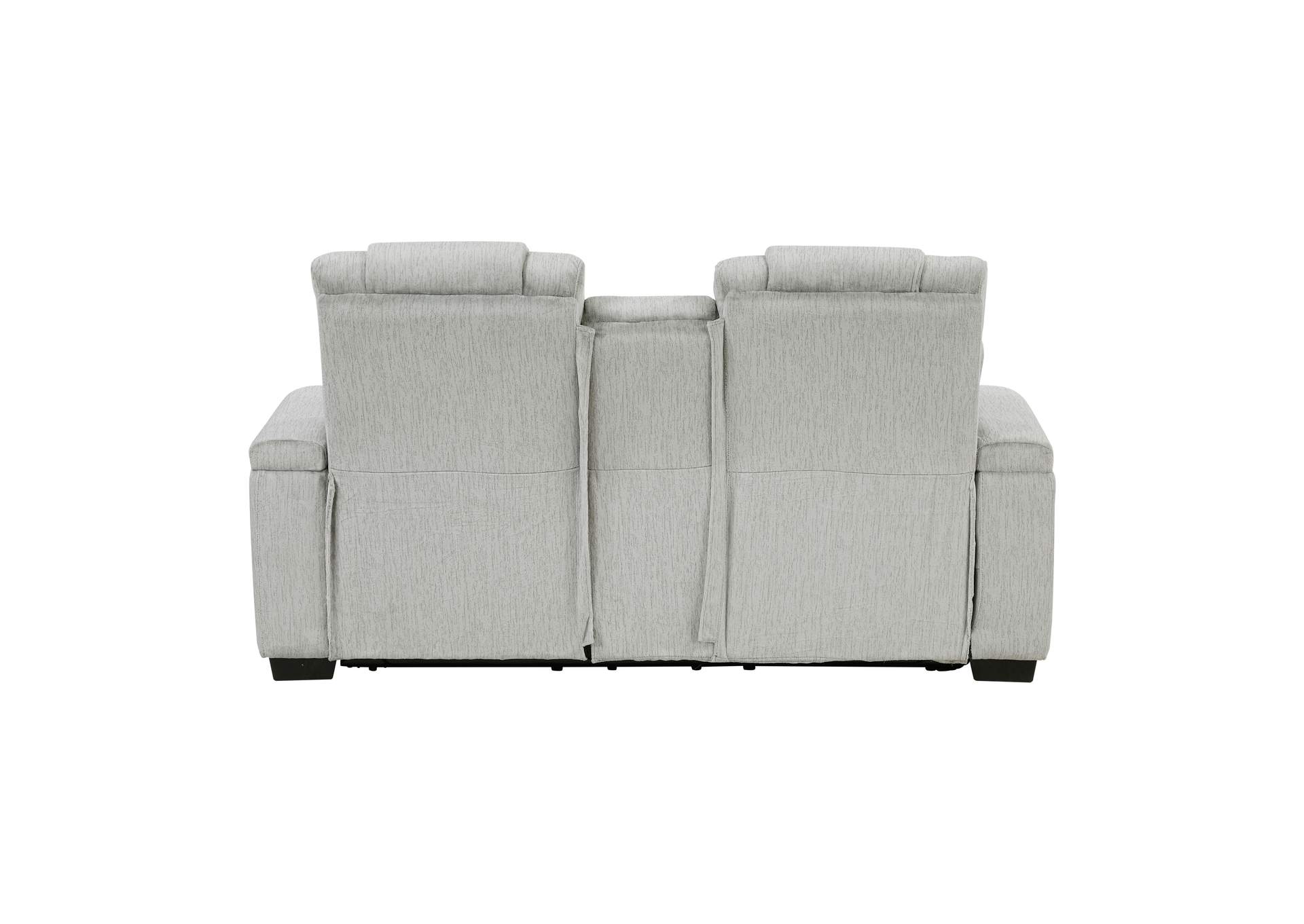 Double Reclining Love Seat with Center Console, Wireless Speakers, Storage Arms, Cup holders and LED image 5