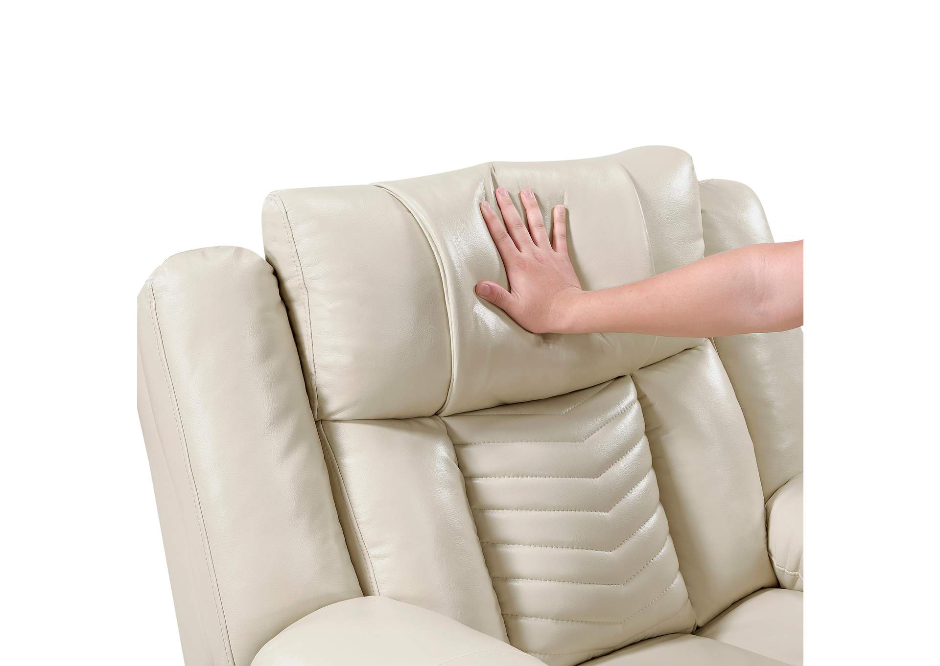 Huron Power Double Reclining Love Seat with Center Console, Wireless Speakers, LED and Charging Ports image 4