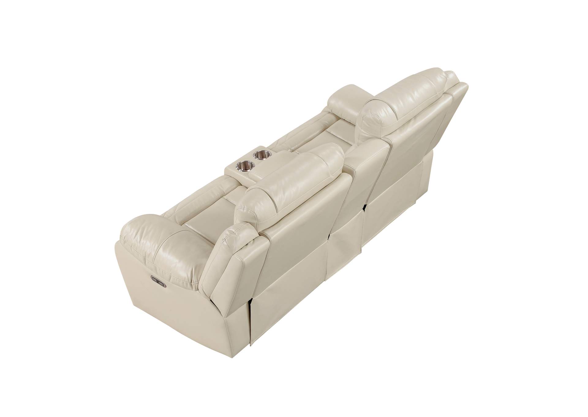 Power Double Reclining Love Seat with Center Console, Wireless Speakers, LED and Charging Ports image 4