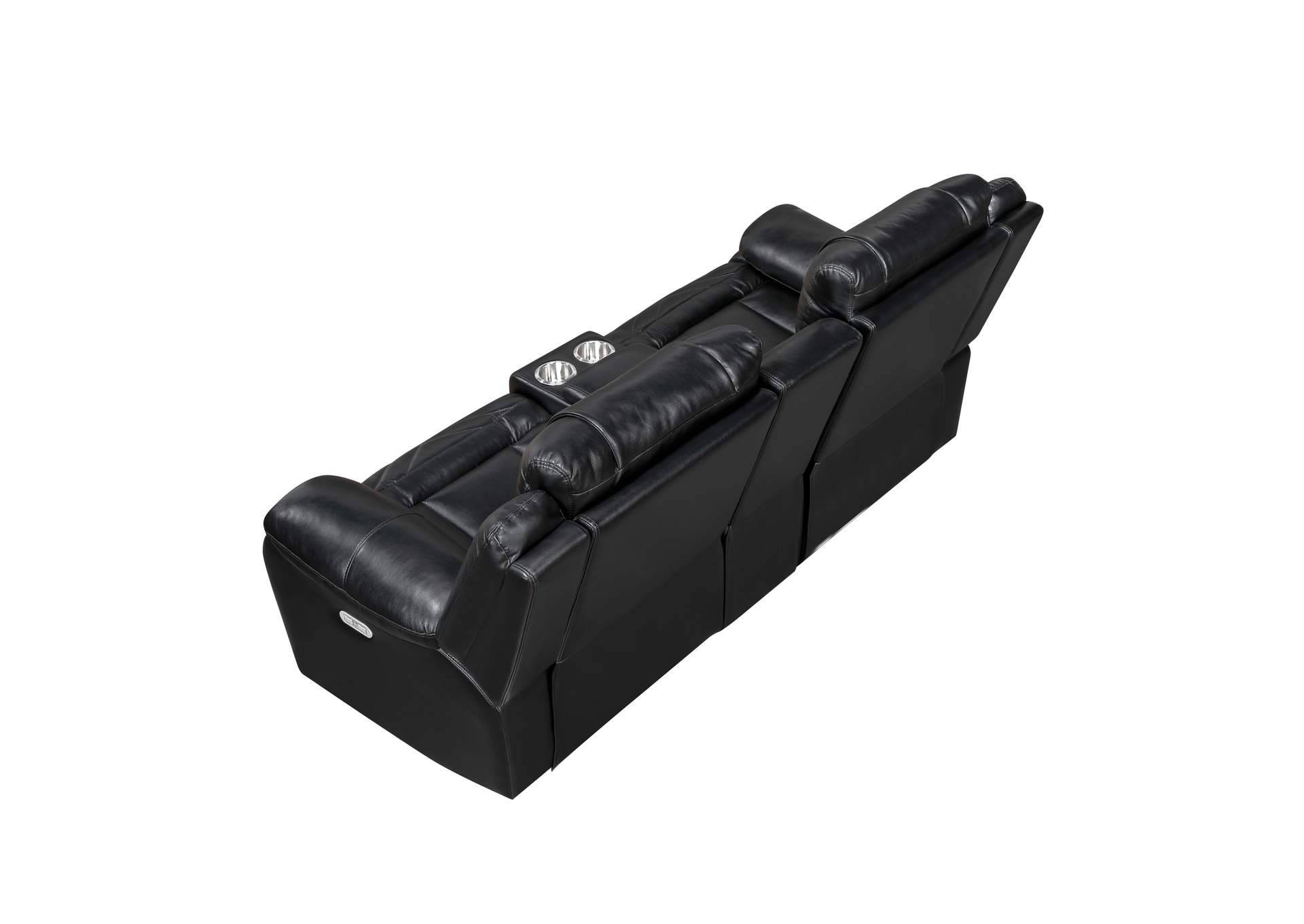 Power Double Reclining Love Seat with Center Console, Wireless Speakers, LED and Charging Ports image 4