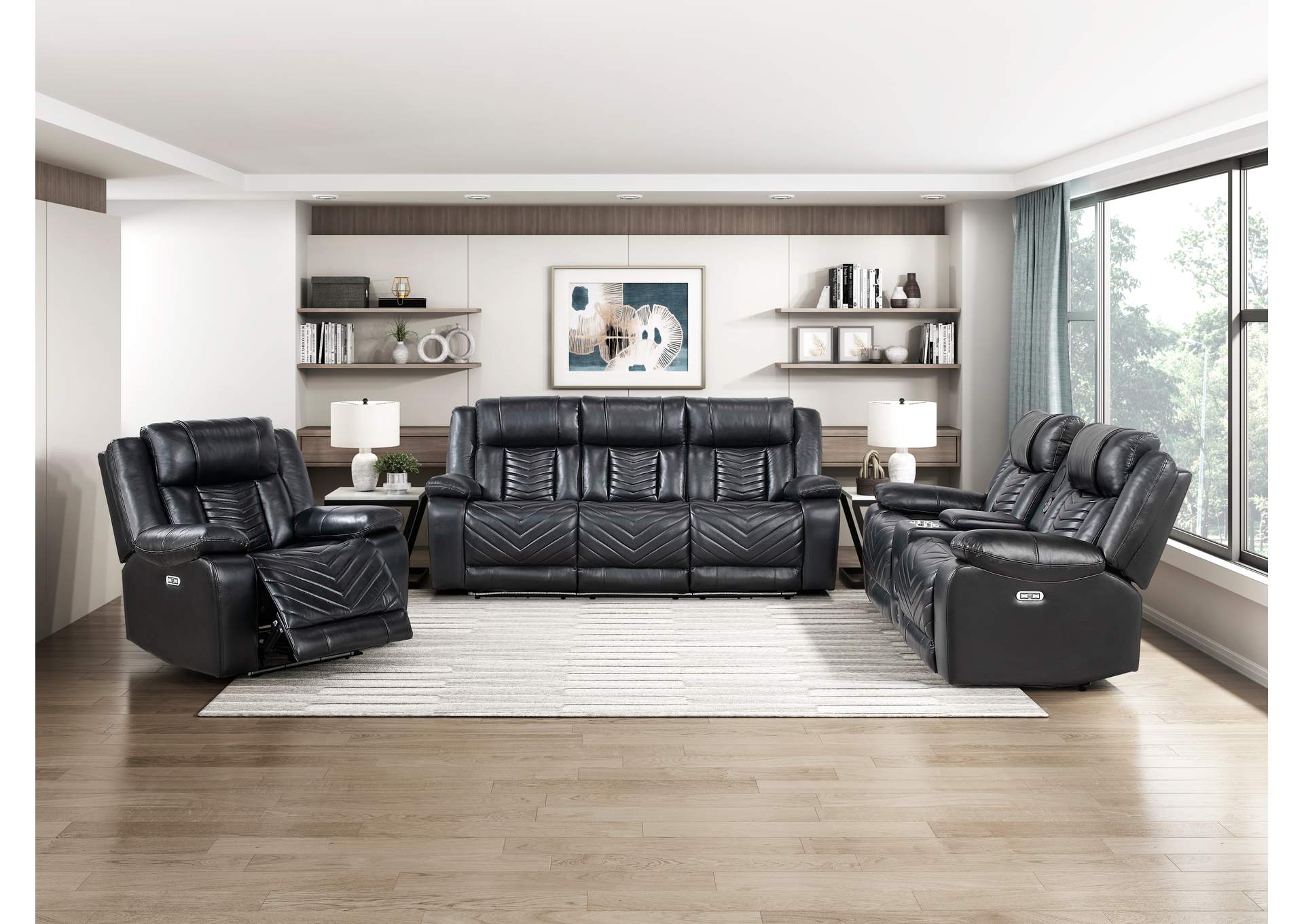 Power Reclining Chair with LED and Charging Ports image 4