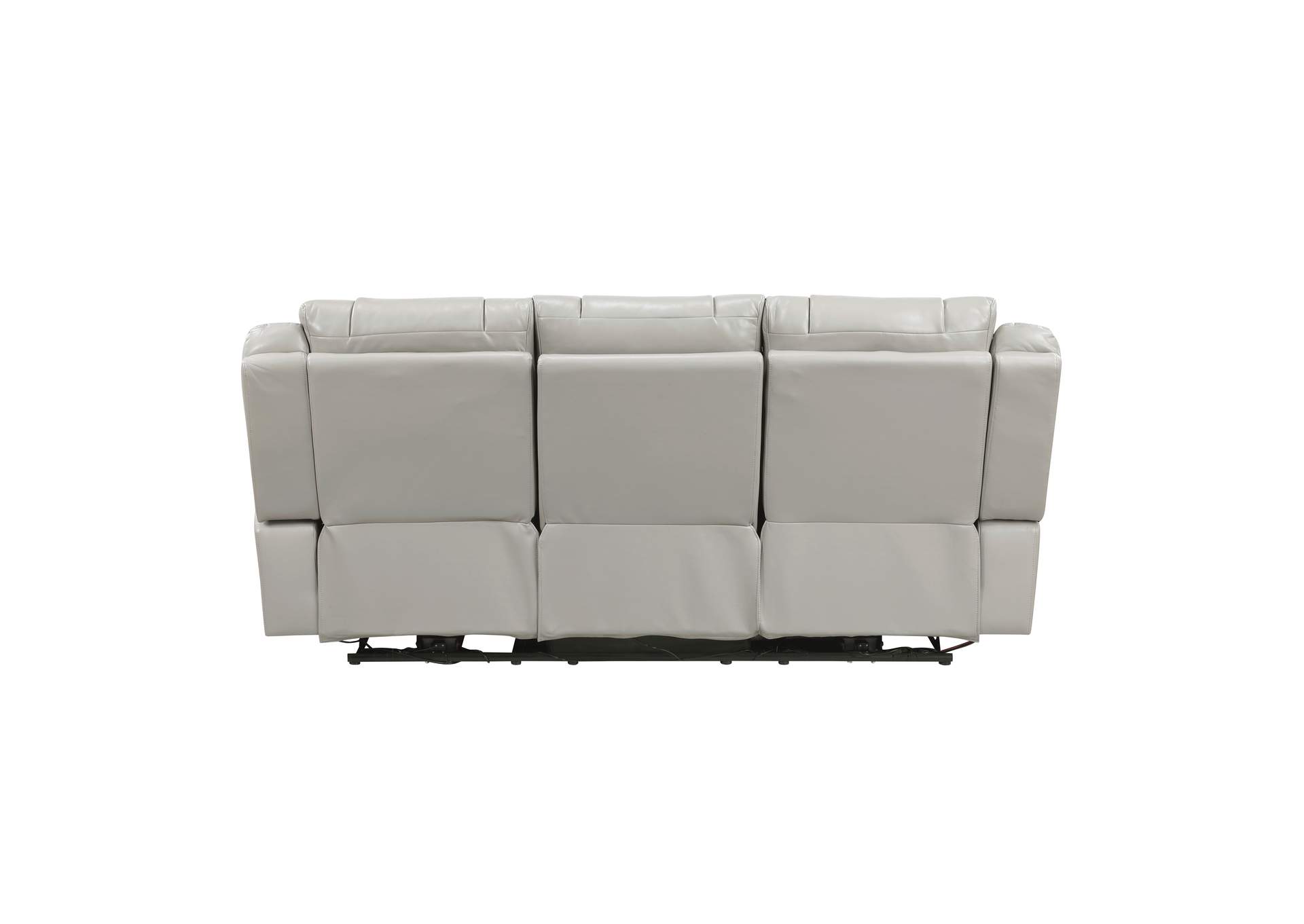 Power Double Reclining Sofa with Center Drop-Down Cup Holders, Wireless Charger, Magazine Bag, LED and Charging Ports image 1