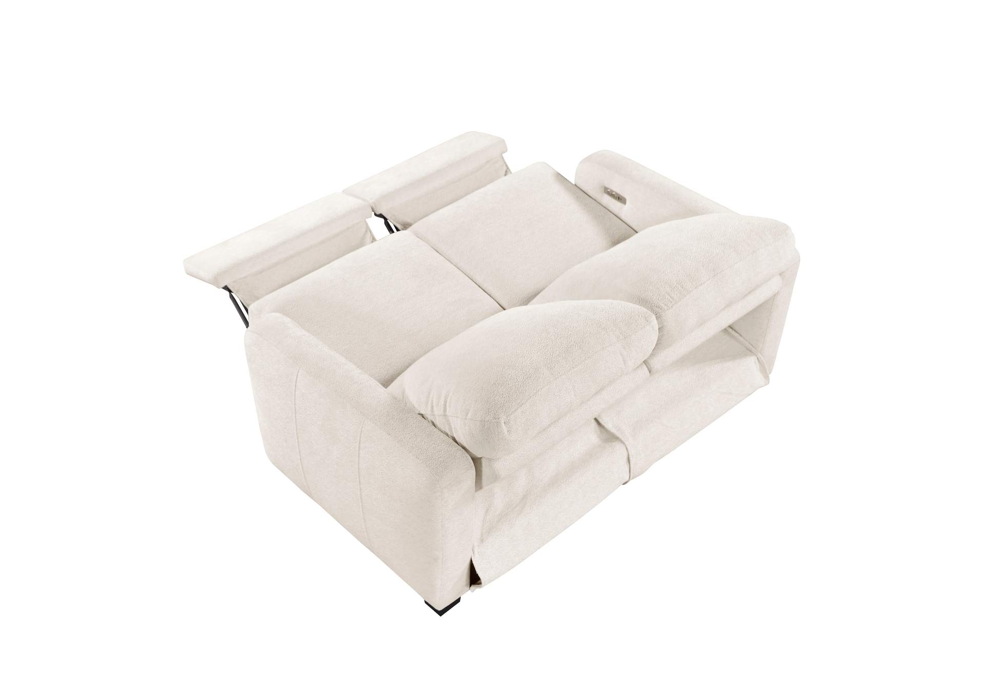 Power Double Reclining Love Seat with USB Charging Ports image 1