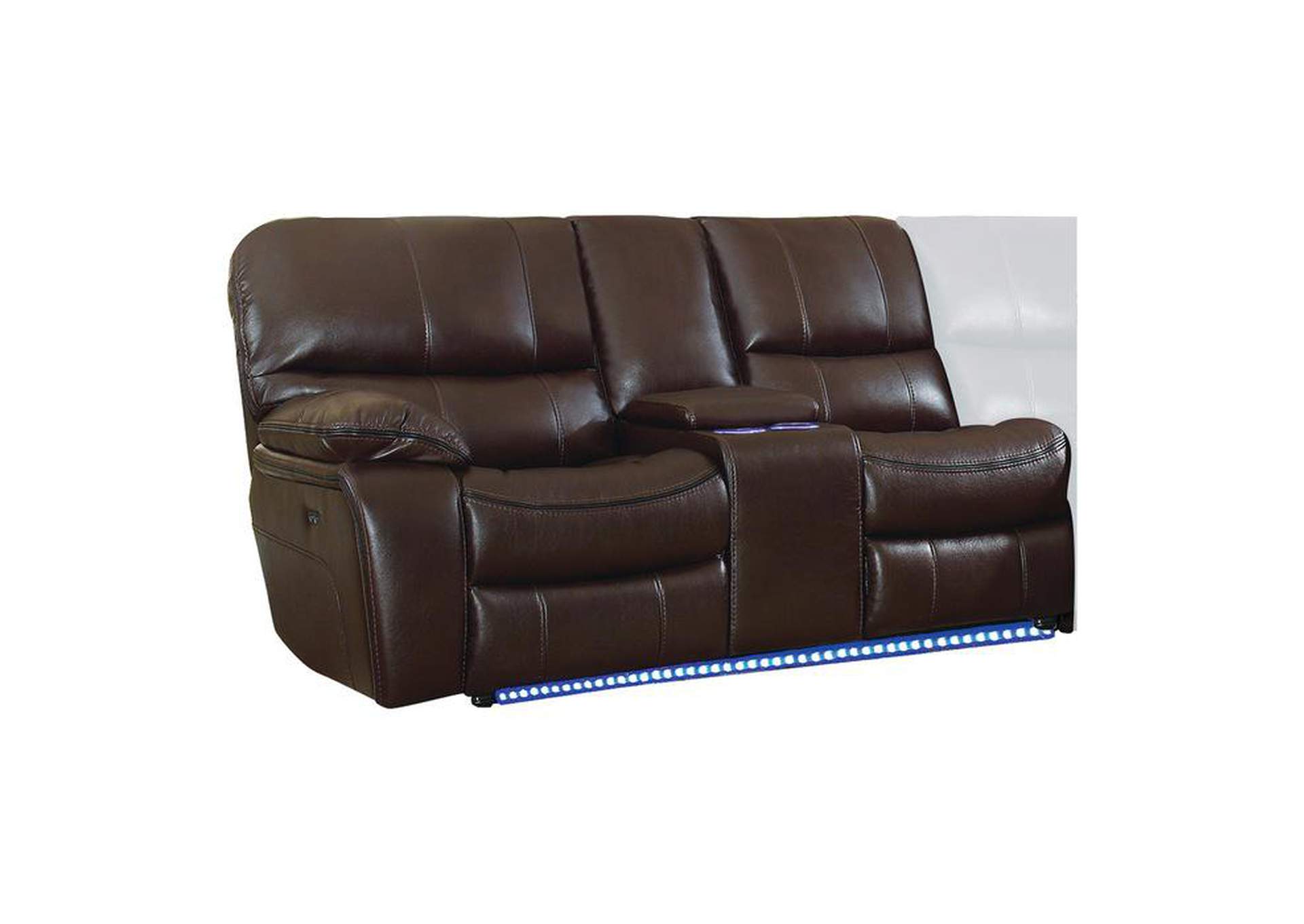 Power Left Side Reclining Love Seat With Center Console, Led And Usb Port image 2