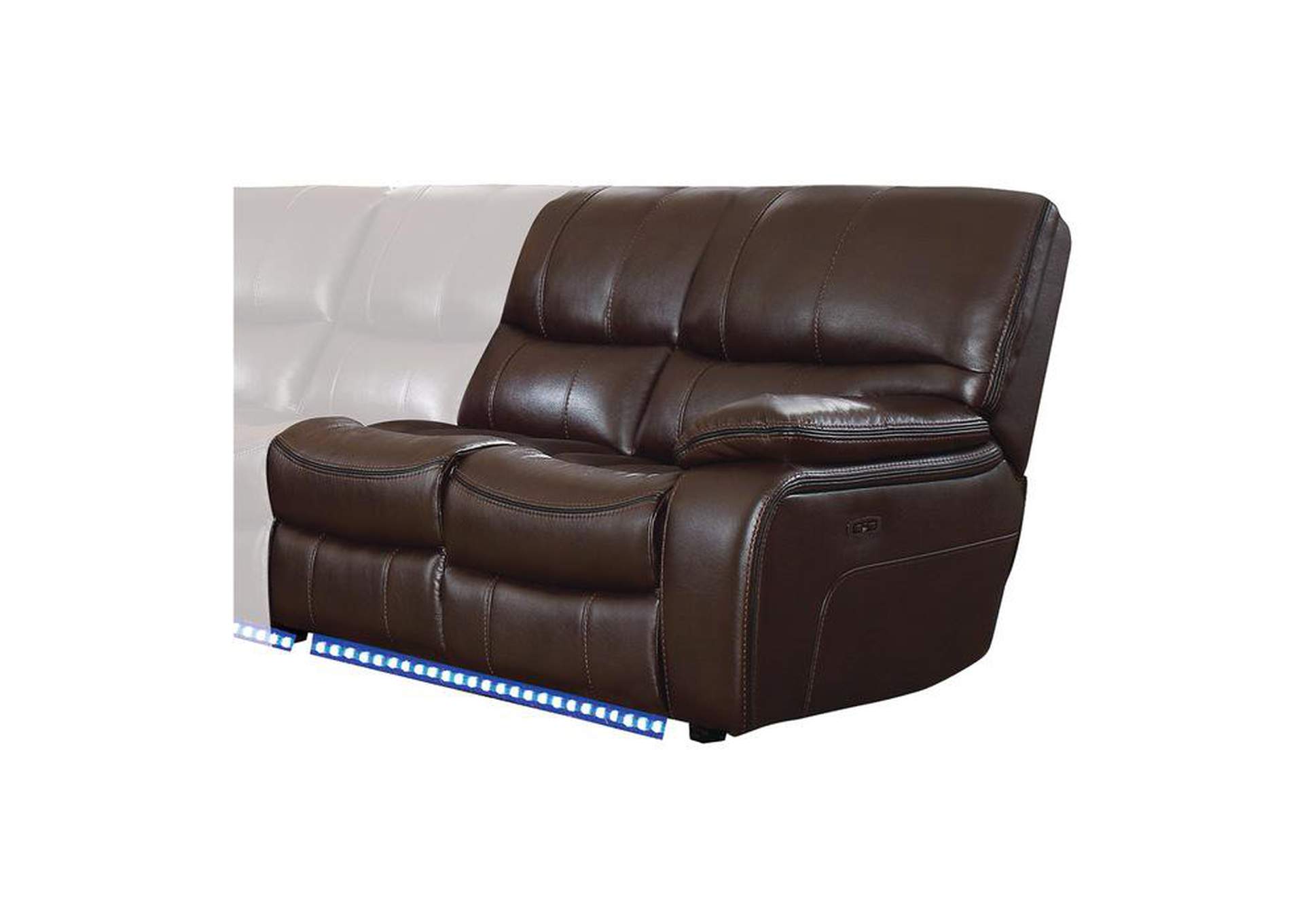 (3/4)Power Right Side Reclining Love Seat With Led And Usb Port image 2